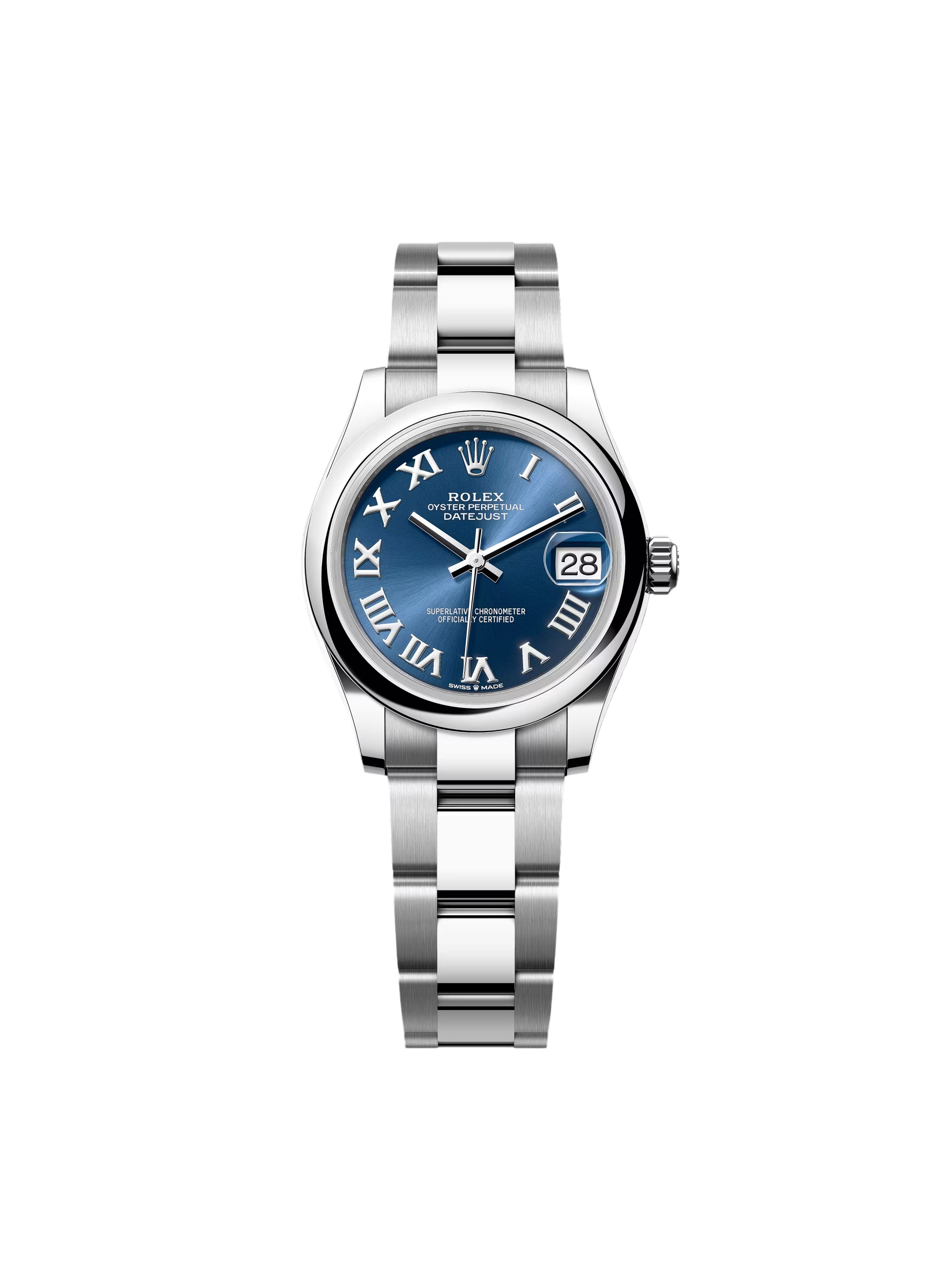 【Free Shipping】【Super Clone】RLX Datejust m278240-0017/0018 31mm Blue Roman Domed Bezel Oyster Oystersteel