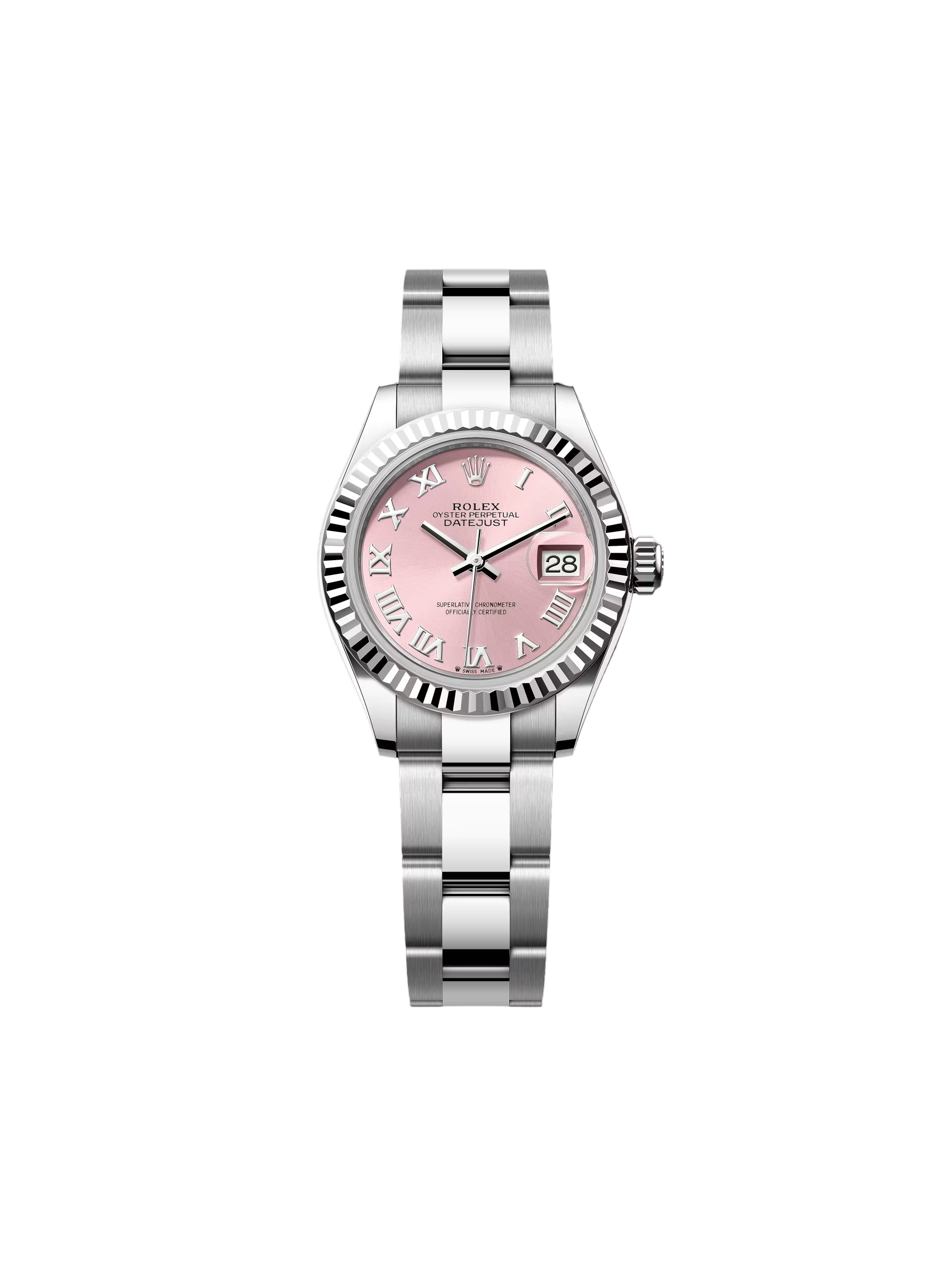 【Free Shipping】【Super Clone】RLX Lady-Datejust 28mm 279174 Pink Roman Dial Oyster Bracelet