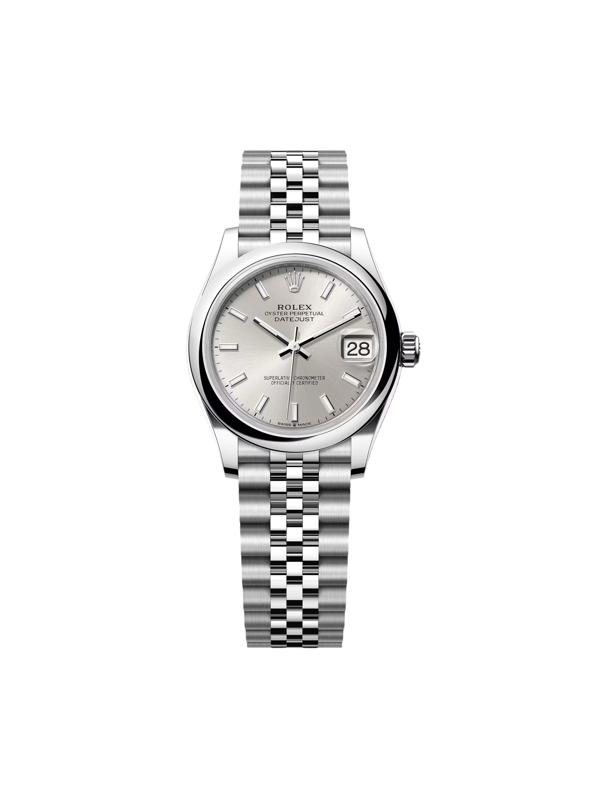 【Free Shipping】【Super Clone】RLX Datejust m278240-0005/0006 31mm  Silver Index Domed Bezel Oyster Oystersteel