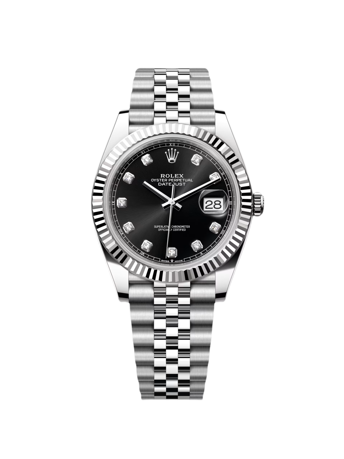 【Free Shipping】【Super Clone】RLX  Datejust 41mm 126334 Black Diamond Oyster Stainless Steel Mens Watch