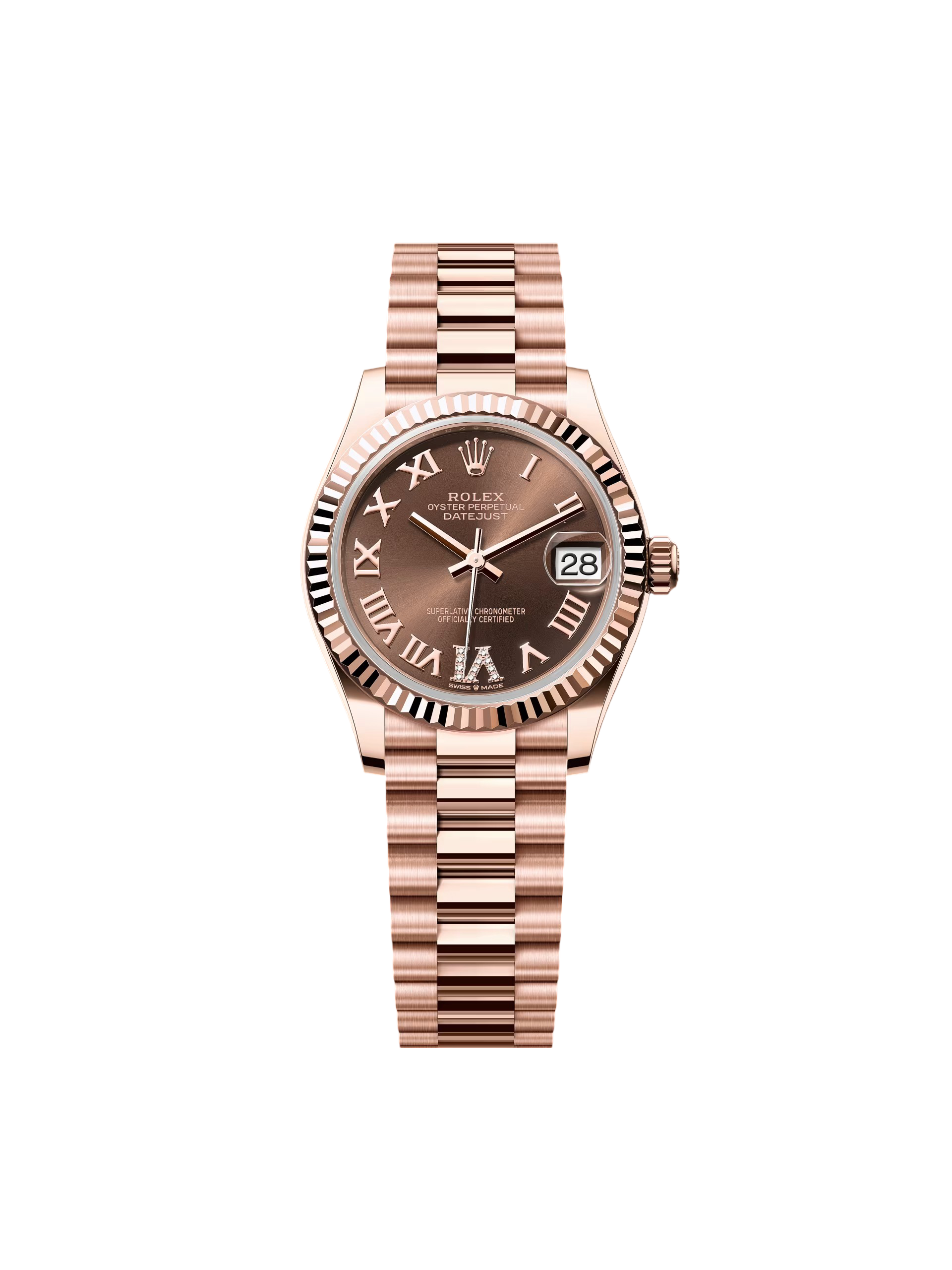 【Free Shipping】【Super Clone】RLX Datejust m278275-0025 Chocolate 31mm Dial
