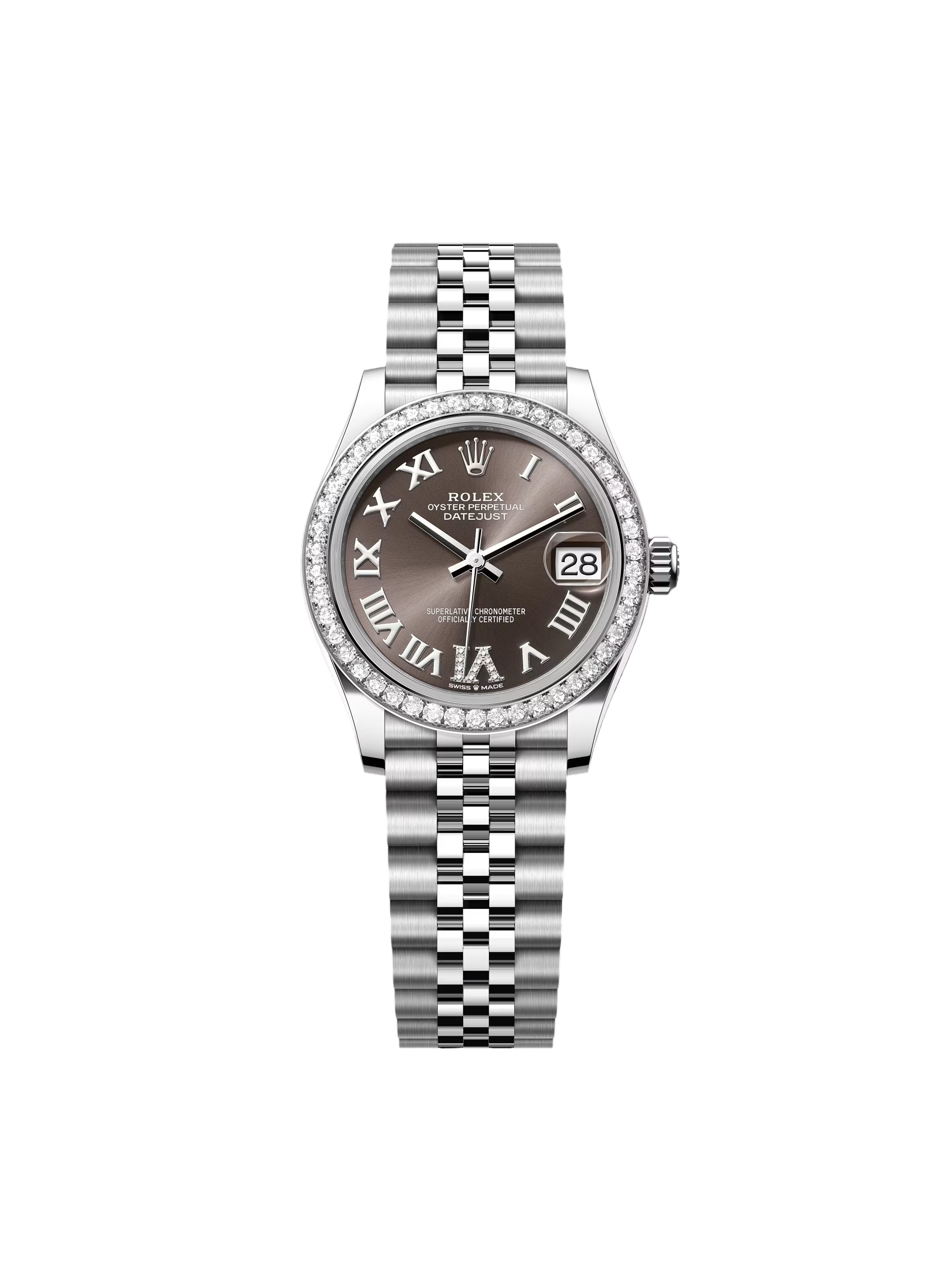 【Free Shipping】【Super Clone】RLX Datejust m278384RBR-0031/0032 Dark Grey 31mm Dial Oyster Watch