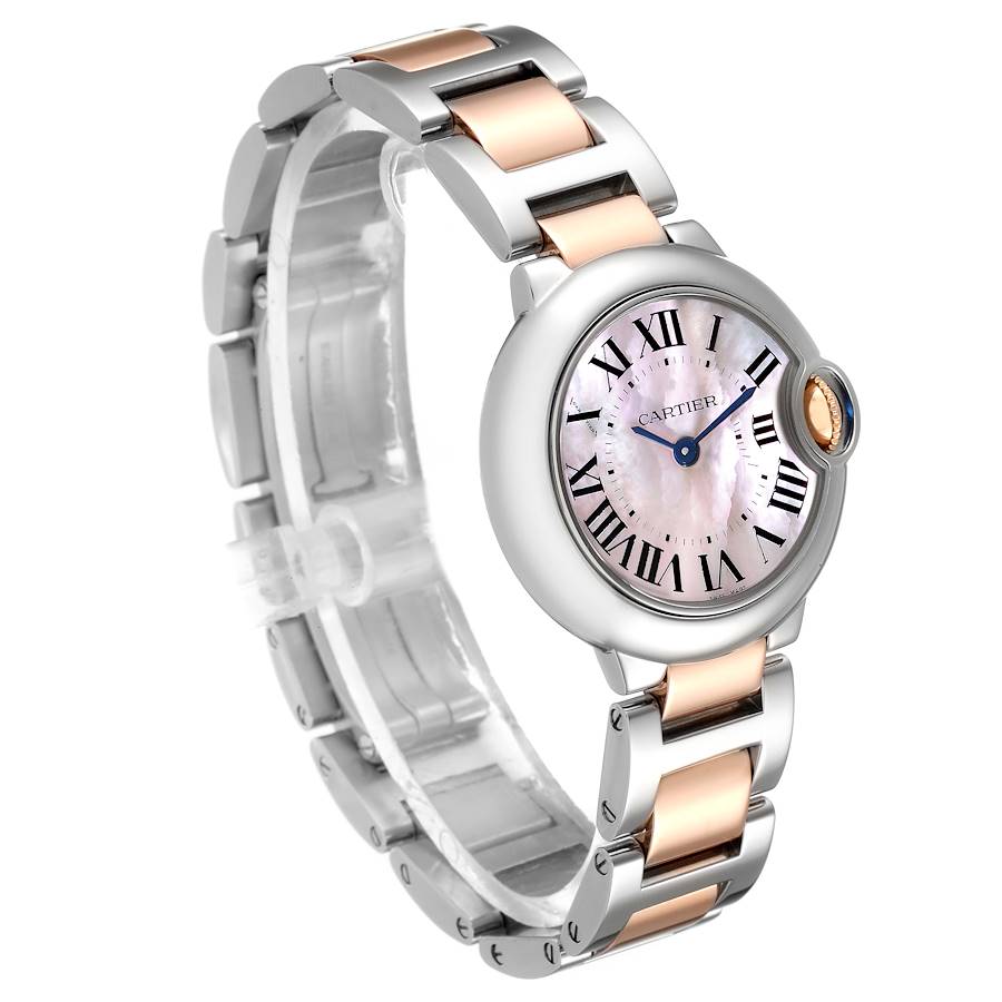 【Free Shipping】【Super Clone】BALLON BLEU Pink Mother of Pearl Dial 28mm
