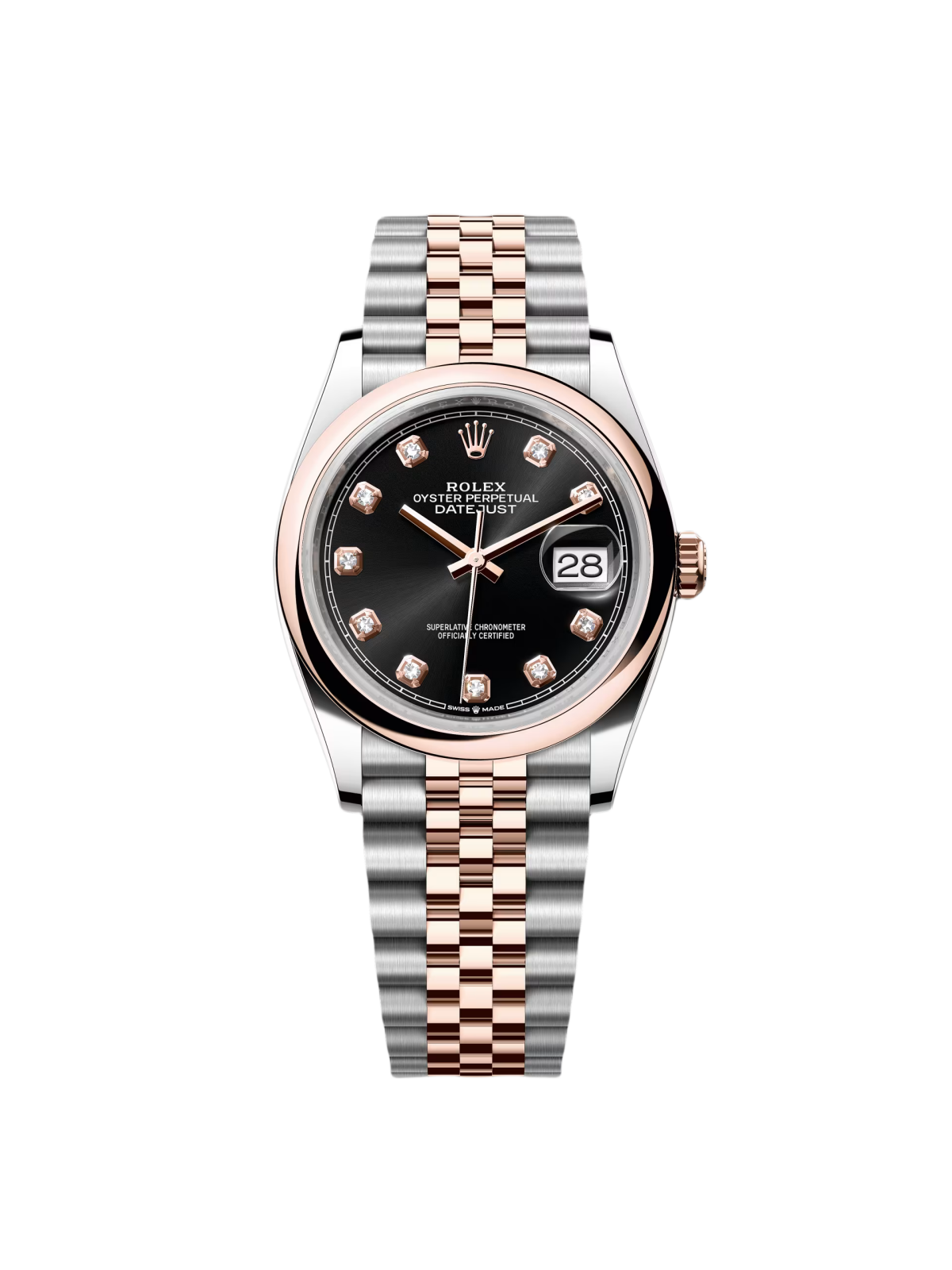 【Free Shipping】【Super Clone】RLX  Datejust 36mm 126201 Bright Black Dial Jubilee Bracelet Watch