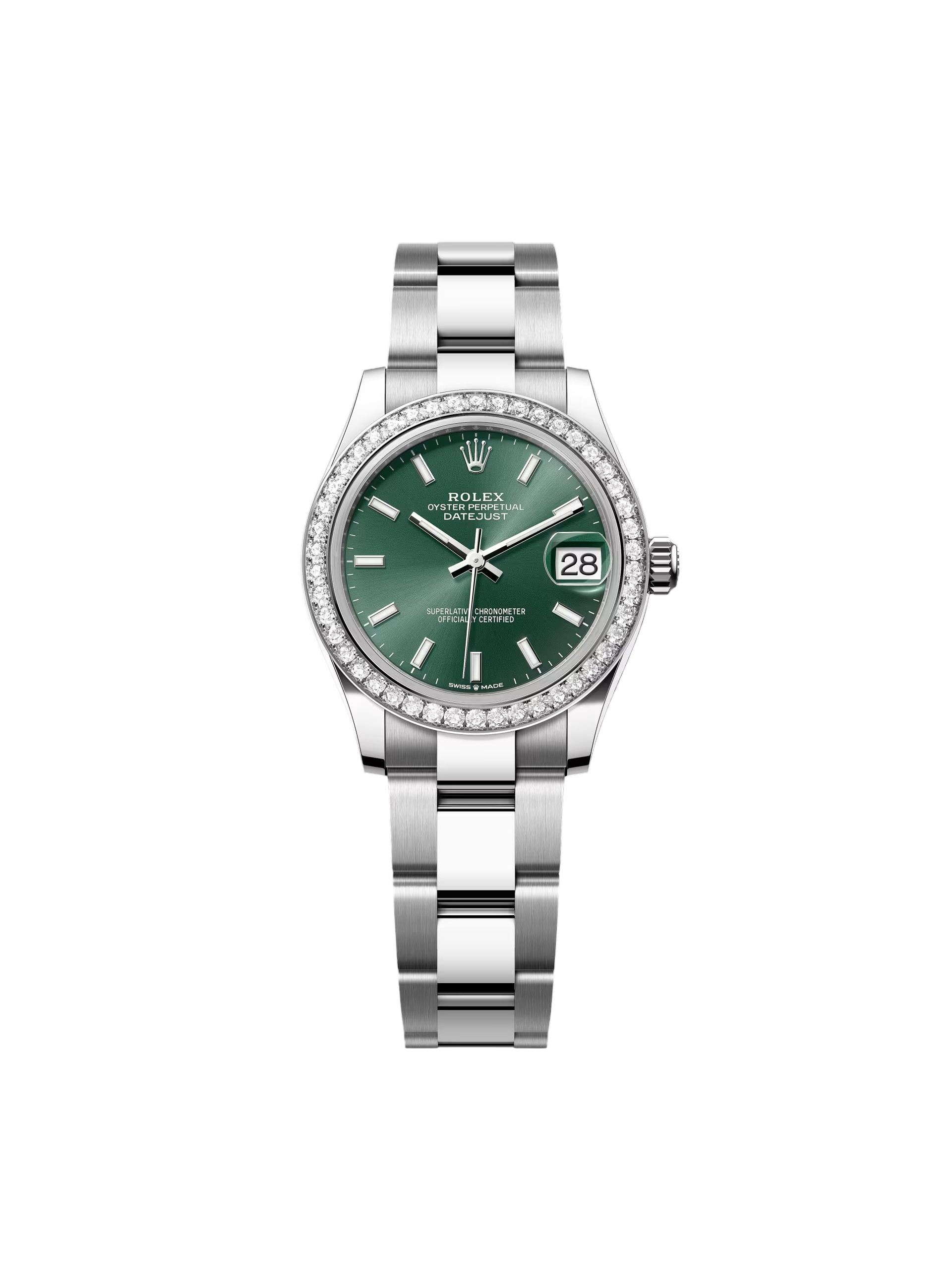 【Free Shipping】【Super Clone】RLX Datejust m278384RBR-0021/0022 Mint Green 31mm Dial Oyster Watch
