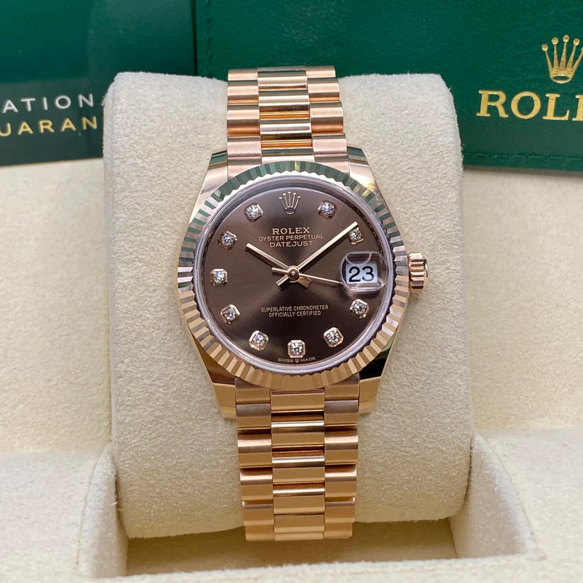 【Free Shipping】【Super Clone】RLX Datejust m278275-0010 Chocolate 31mm Dial