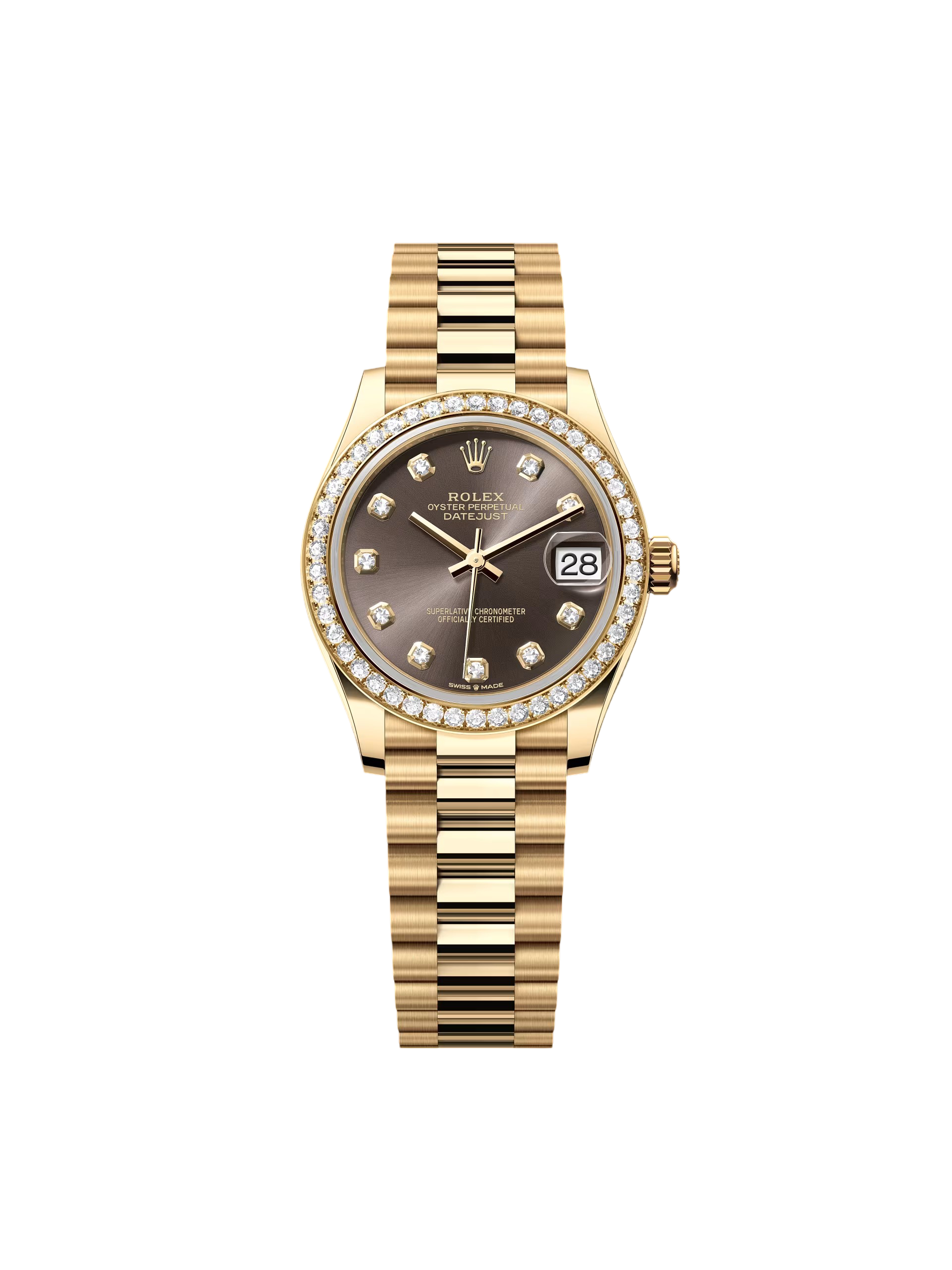 【Free Shipping】【Super Clone】RLX Datejust m278288RBR-0030 Dark Grey 31mm Dial President Bracelet Watch