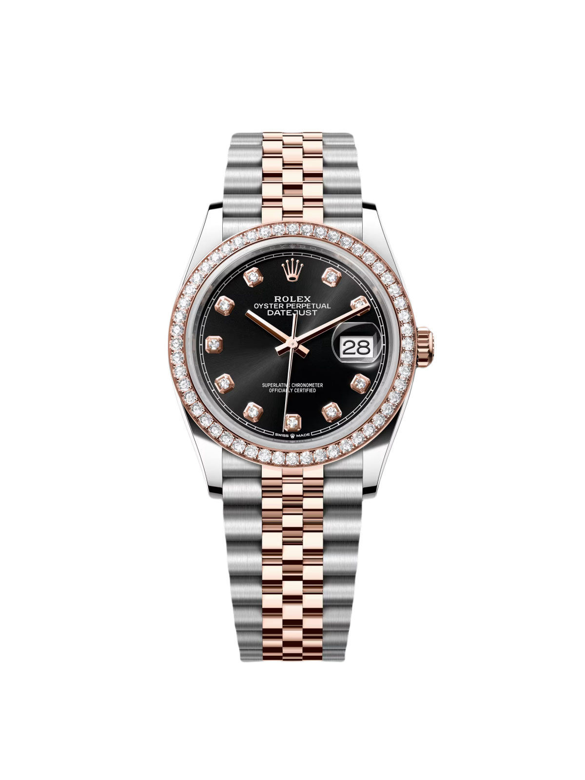 【Free Shipping】【Super Clone】RLX  Datejust 36mm 126281 Black Dial Jubilee Bracelet