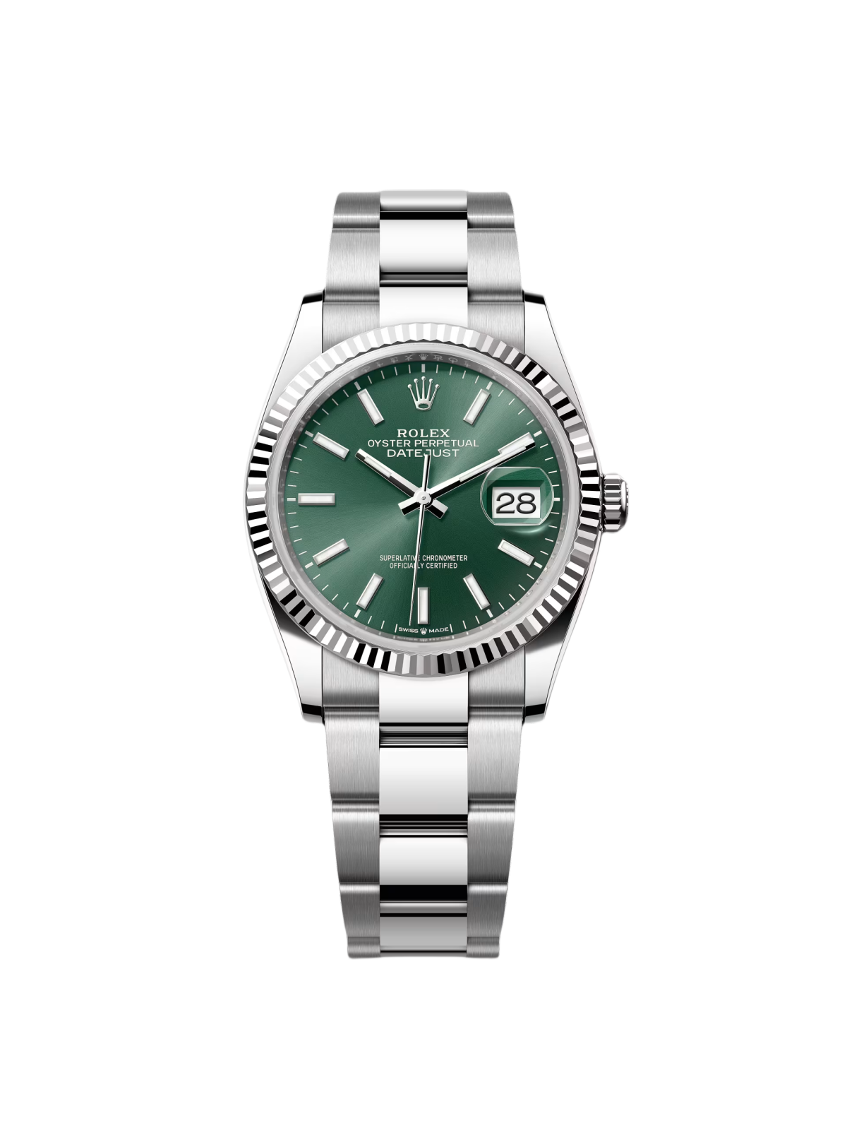 【Free Shipping】【Super Clone】RLX  Datejust 36mm 126234 Mint Green Dial Jubilee Bracelet Watch