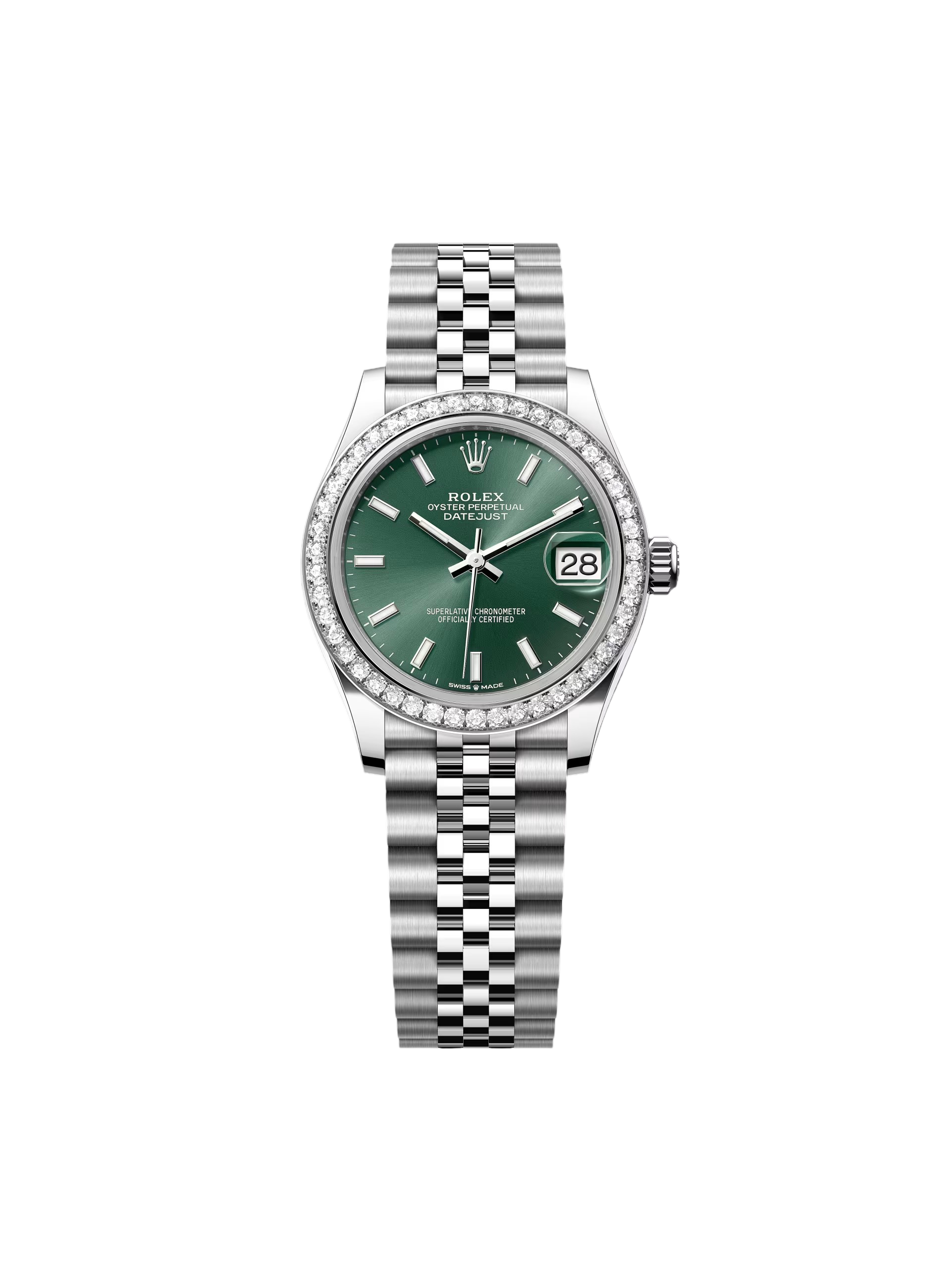 【Free Shipping】【Super Clone】RLX Datejust m278384RBR-0021/0022 Mint Green 31mm Dial Oyster Watch