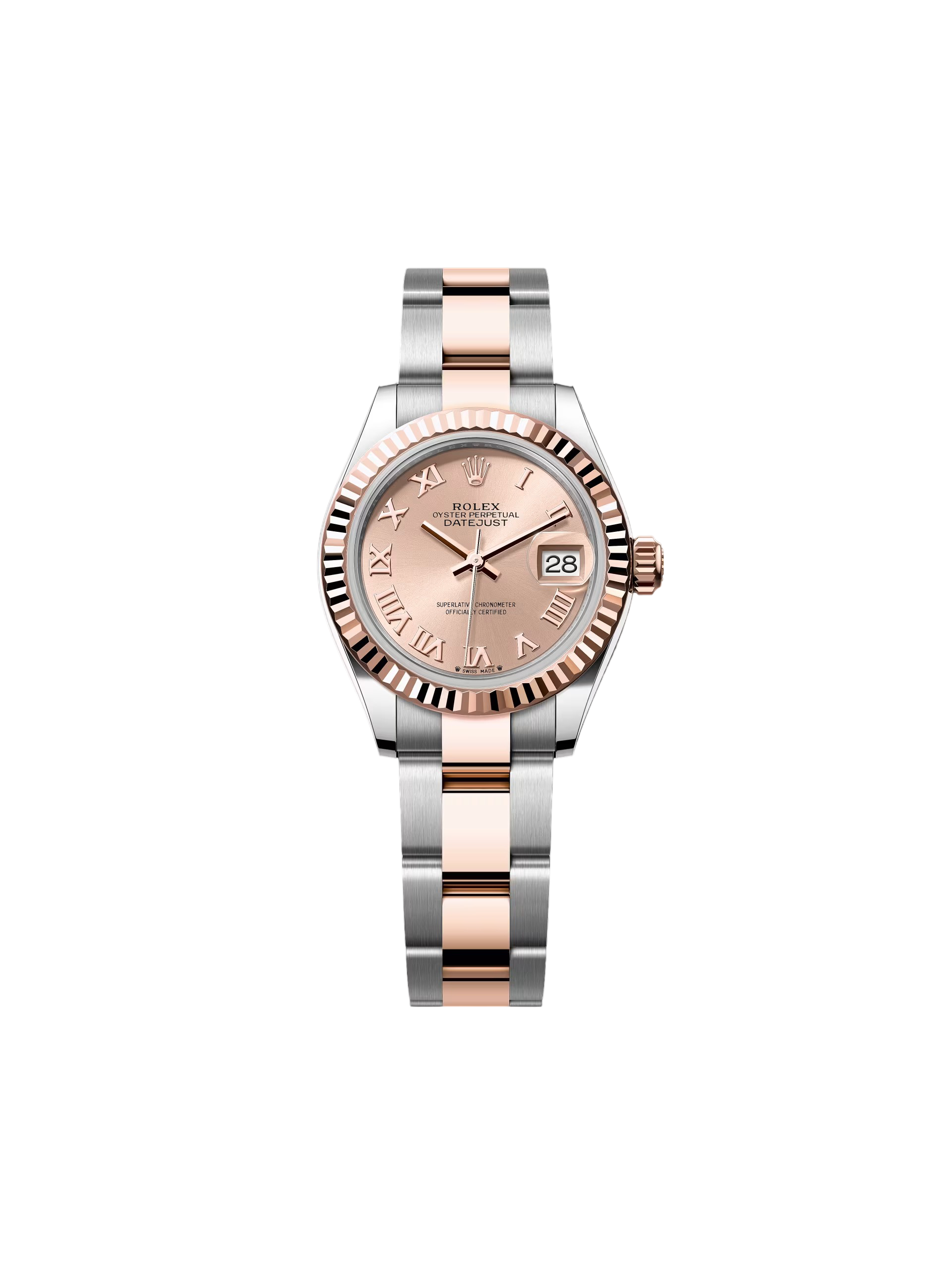 【Free Shipping】【Super Clone】RLX Lady-Datejust 28mm 279171 Pink Roman Oyster Stainless Steel and Rose Gold