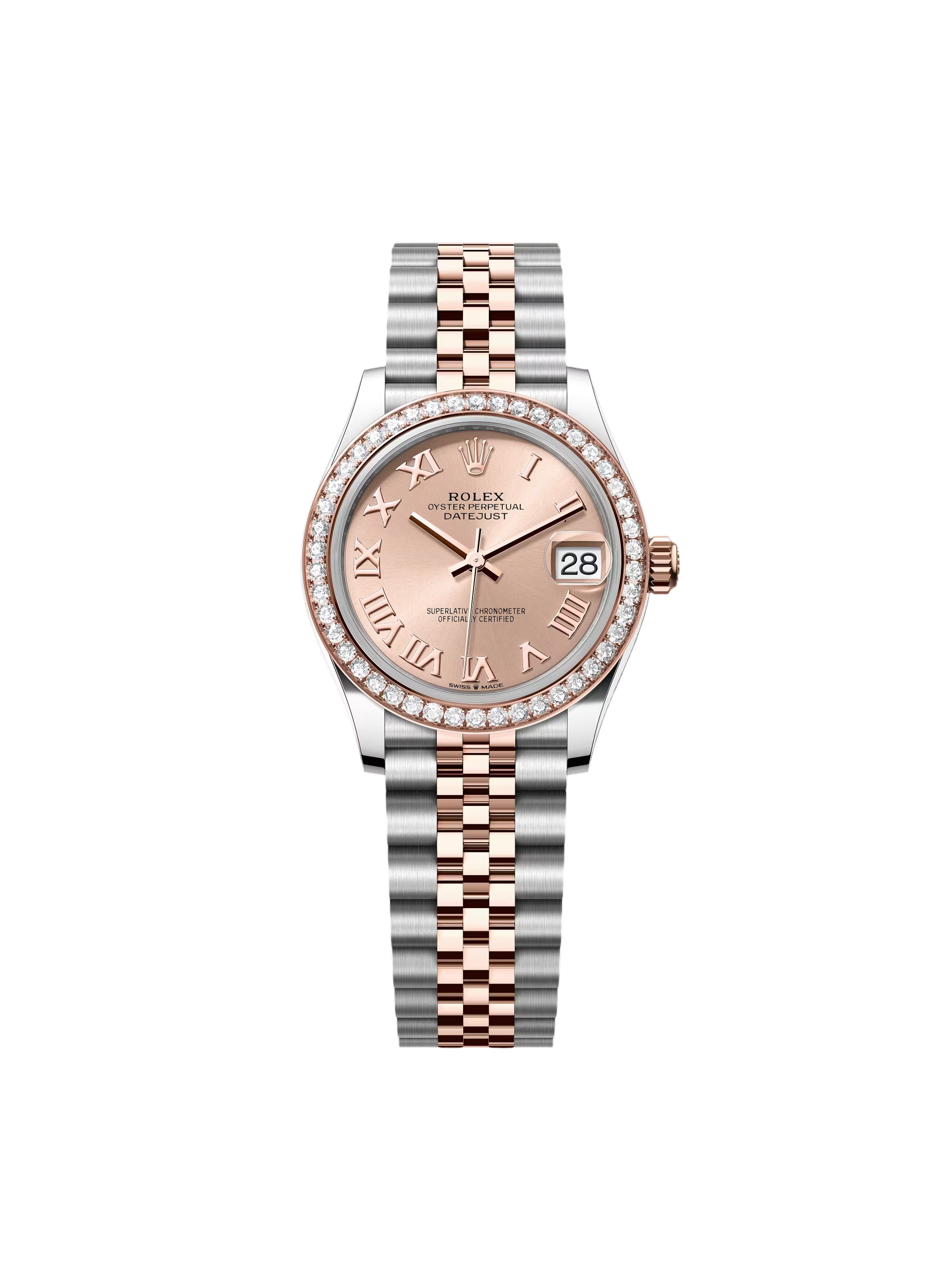 【Free Shipping】【Super Clone】RLX Datejust m278381-0001/0002 Rose Roman Dial Diamond-Set Bezel 31mm