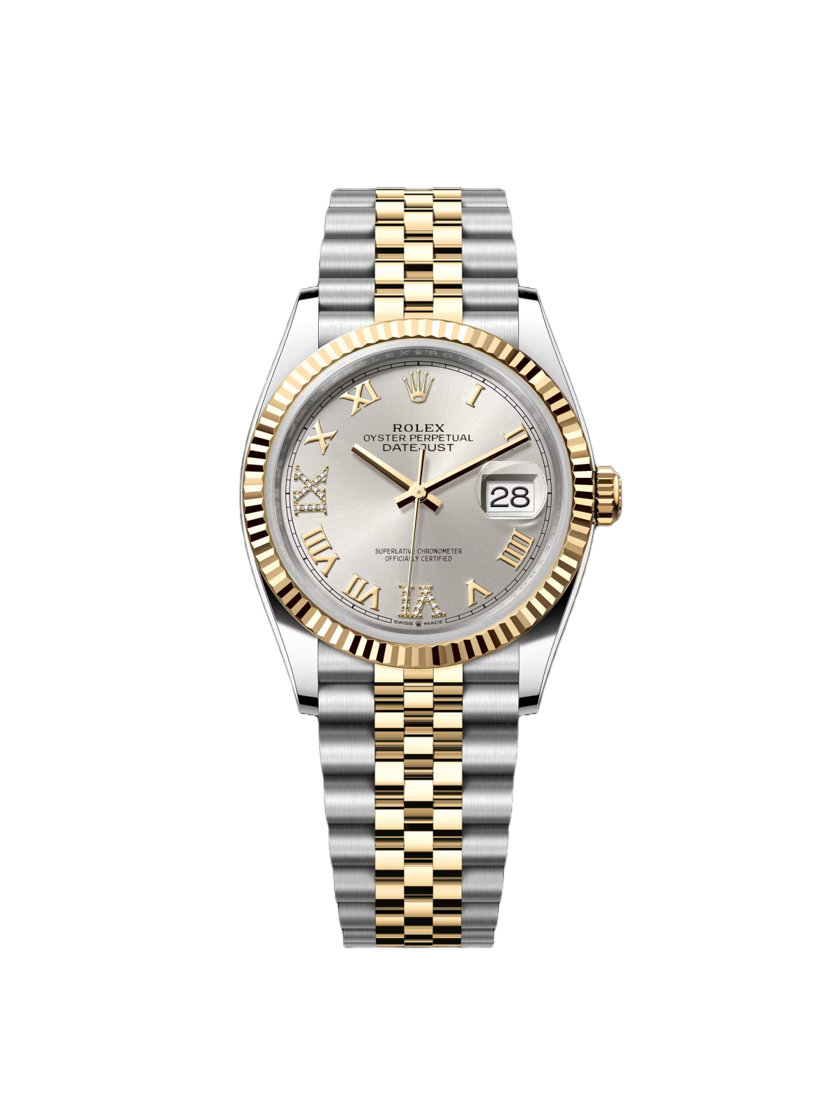 【Free Shipping】【Super Clone】RLX  Datejust 36mm 126233 Silver Dial Jubilee Bracelet Watch