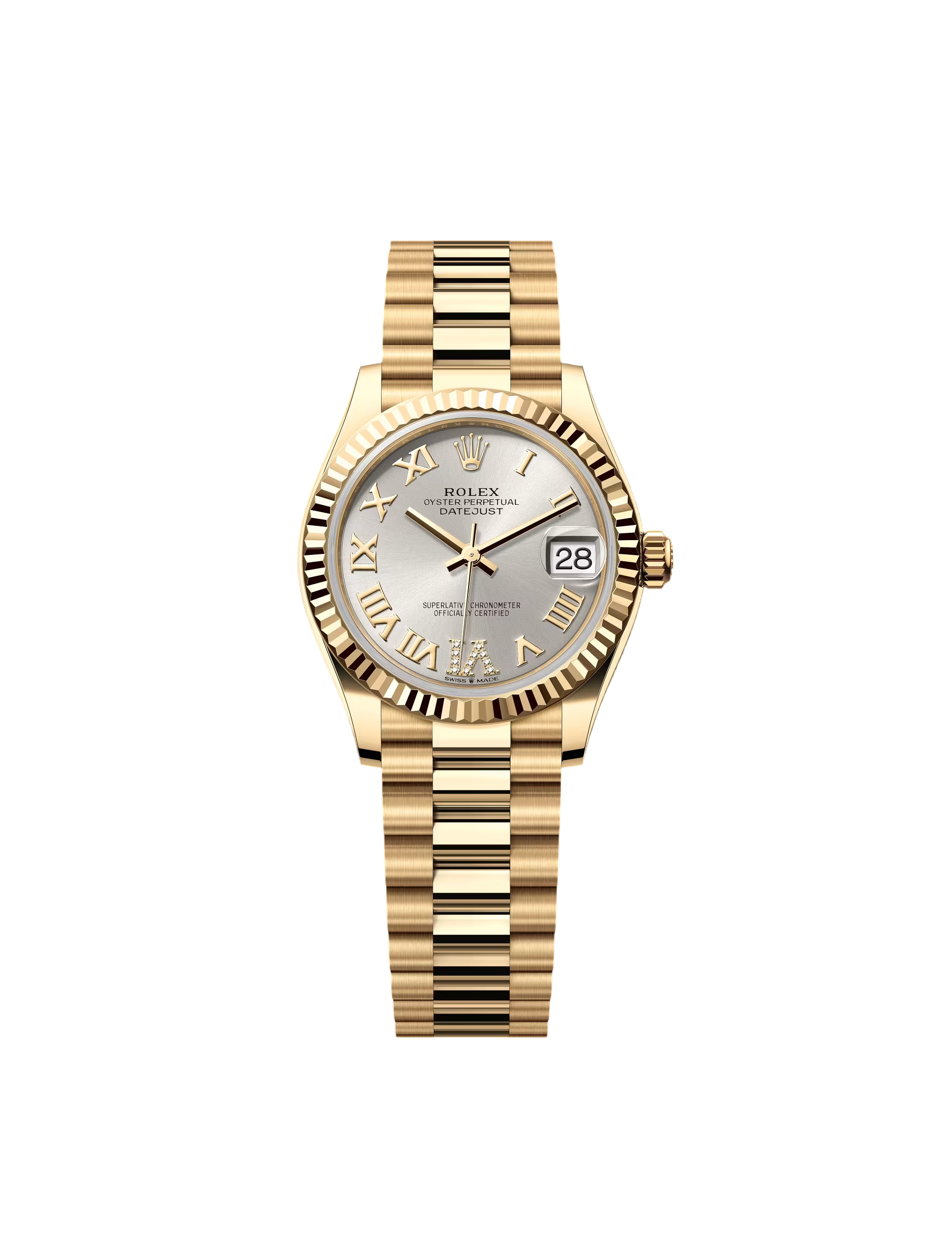 【Free Shipping】【Super Clone】RLX Datejust m278278-0028 Silver 31mm Dial President Bracelet Watch