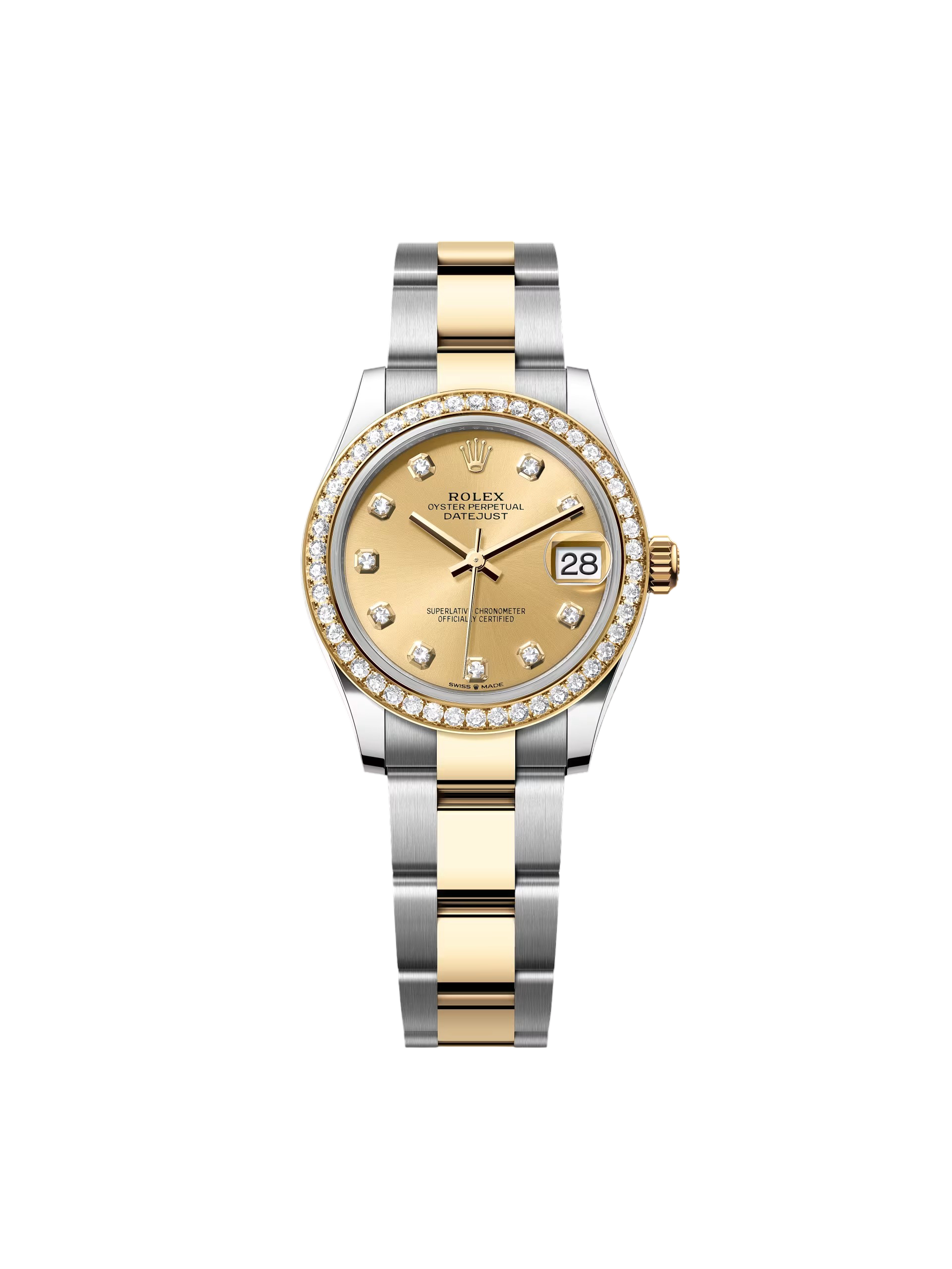 【Free Shipping】【Super Clone】RLX Datejust m278383-0025/0026 31mm Champagne Dial Oyster Bracelet