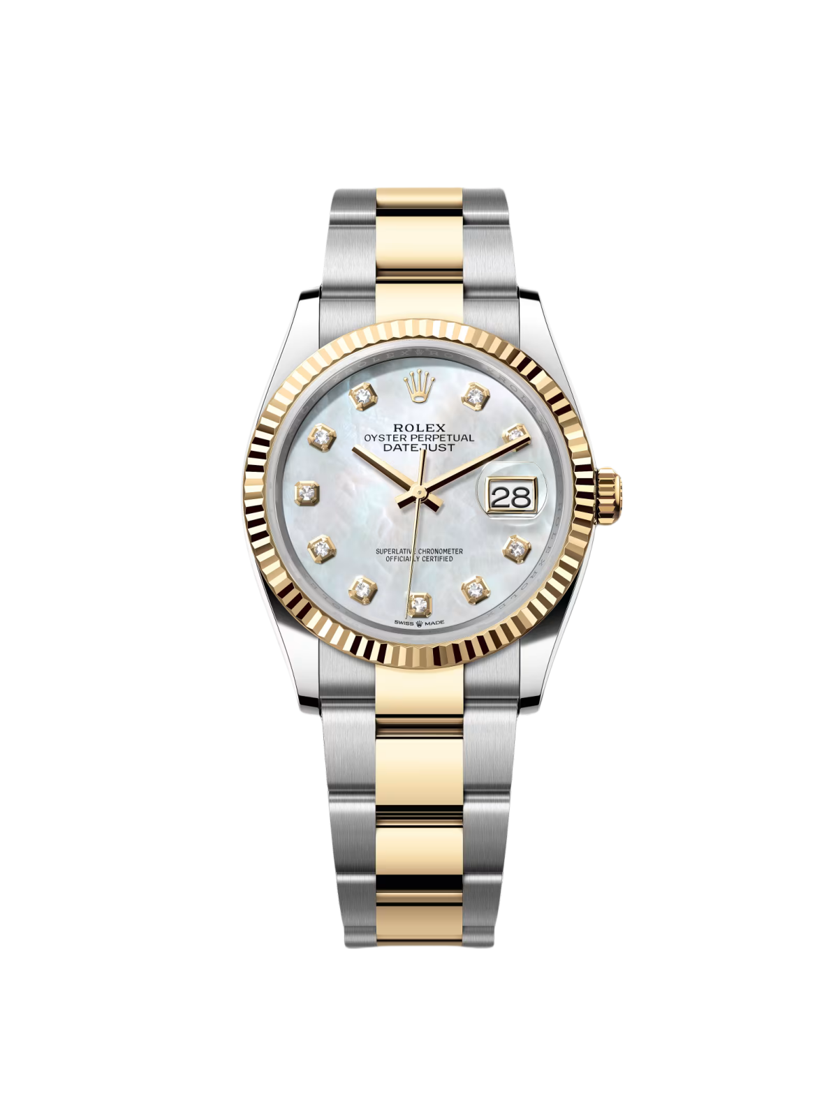 【Free Shipping】【Super Clone】RLX  Datejust 36mm 126233 MOP Diamond Dial Jubilee Two-Tone Bracelet Watch