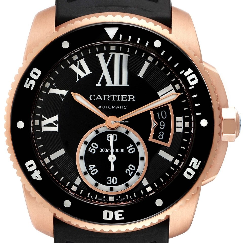 【Free Shipping】【Super Clone】Calibre Rose Gold Black 42mm