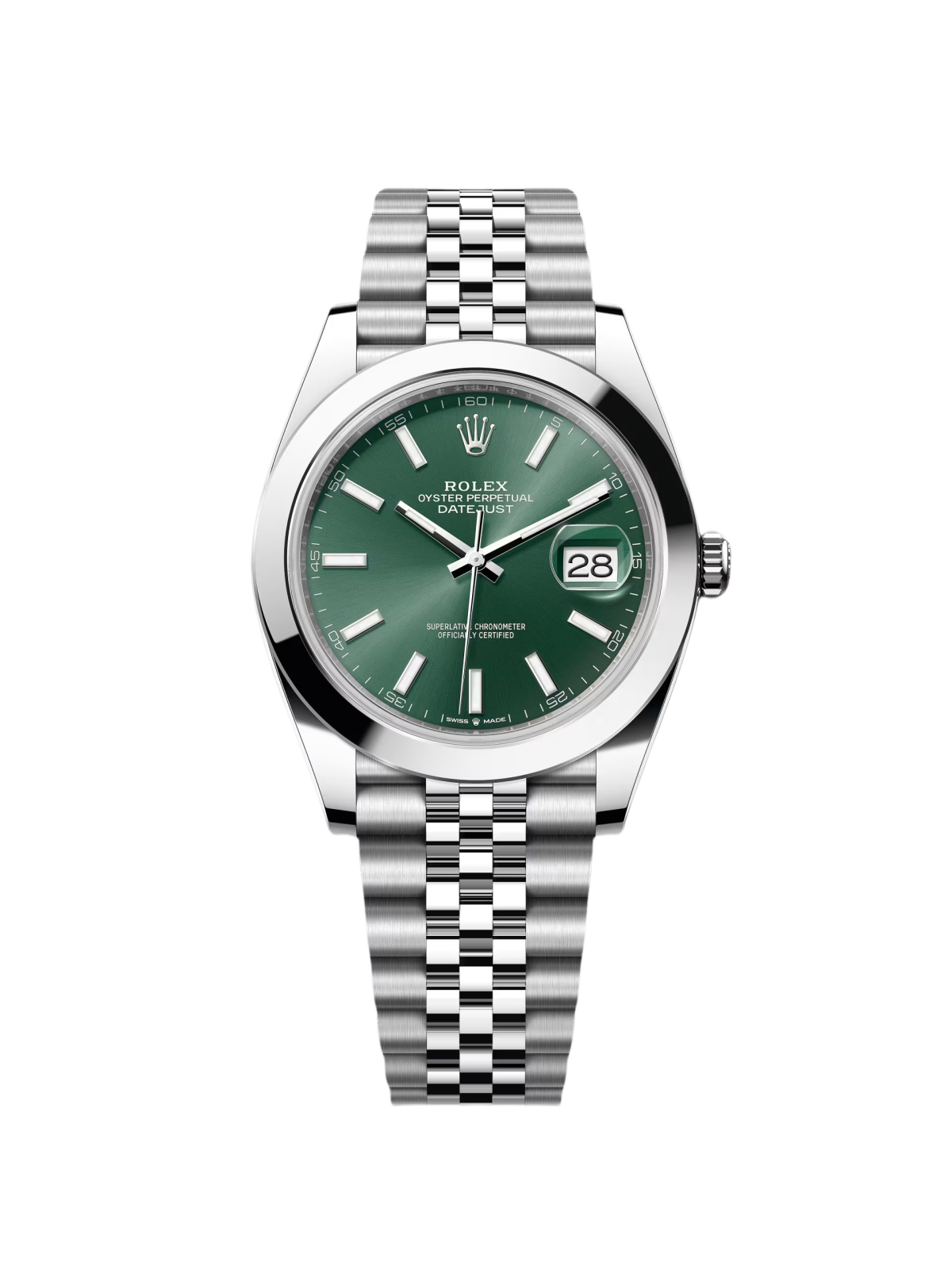 【Free Shipping】【Super Clone】RLX Datejust 41mm 126300 Mint Green Dial Stainless Steel Oyster Bracelet Watch
