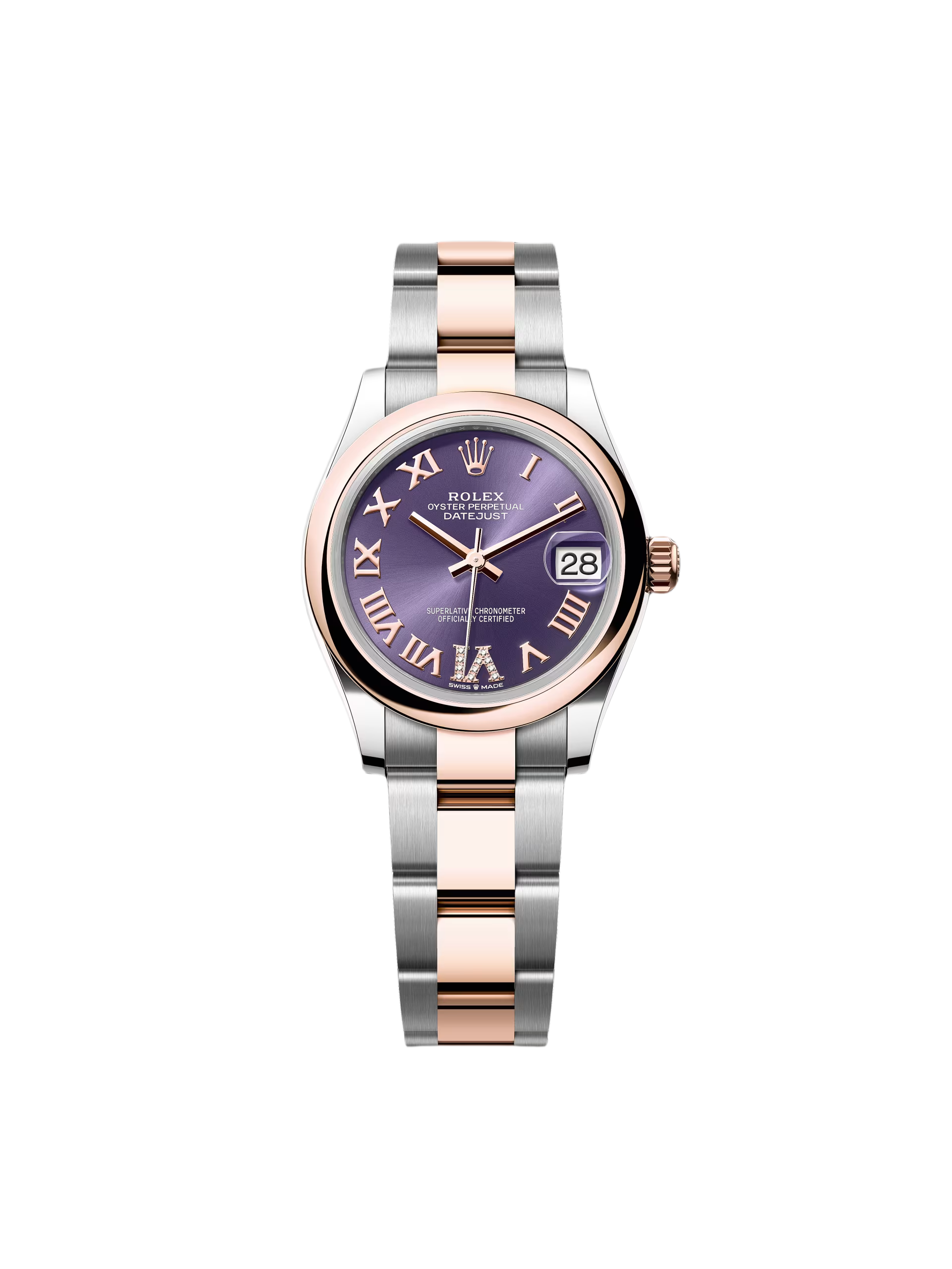 【Free Shipping】【Super Clone】RLX Datejust m278241-0019/0020 Aubergine 31mm Dial Oyster Bracelet Watch