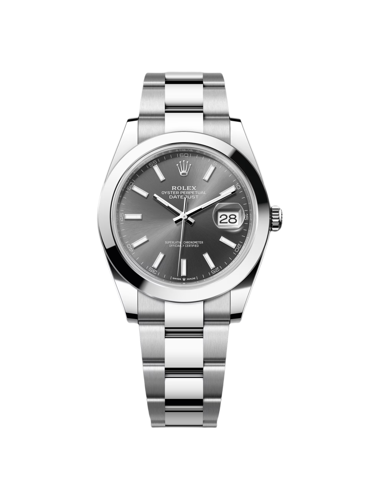 【Free Shipping】【Super Clone】RLX Datejust 41mm 126300 Slate Index Jubilee Stainless Steel Watch