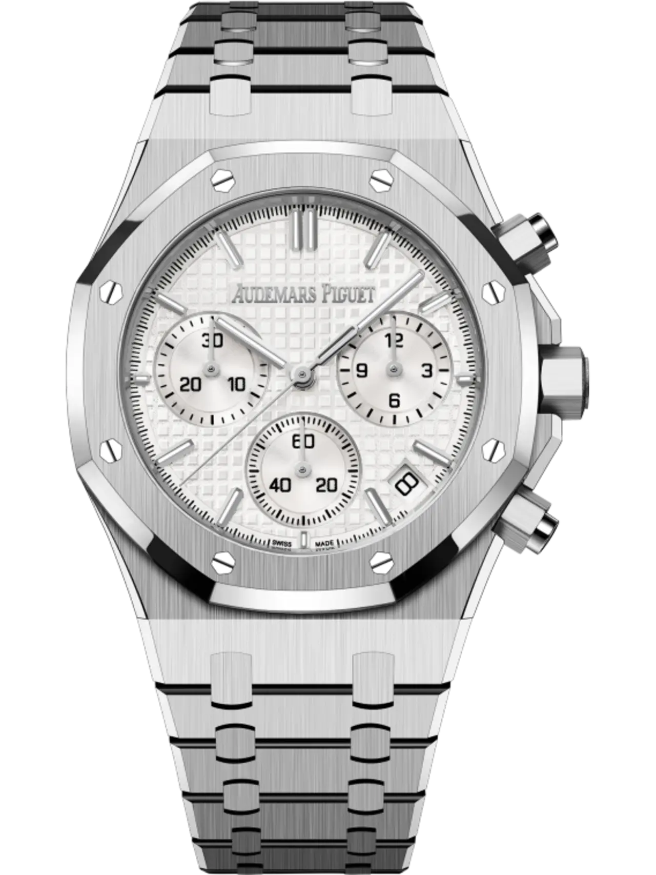 【Free Shipping】【Super Clone】A&P ROYAL OAK Silver-Toned Dial CHRONOGRAPH 41mm