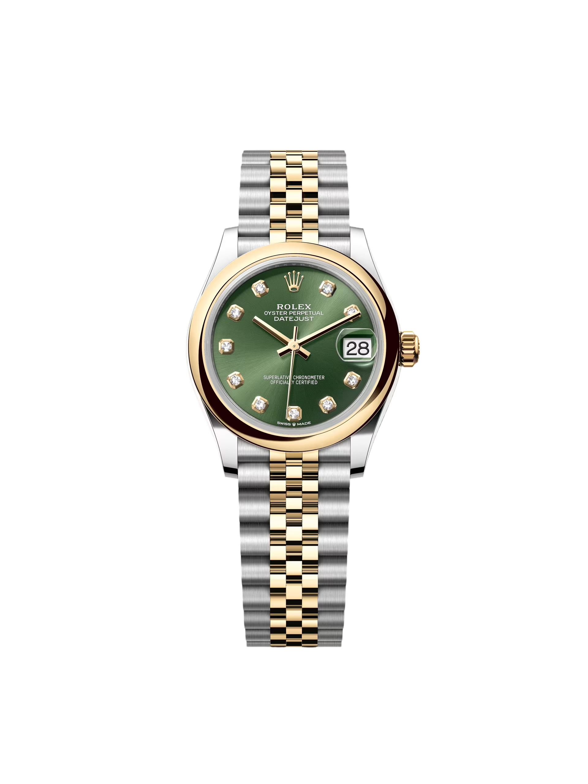 【Free Shipping】【Super Clone】RLX Datejust m278243-0029/0030 31mm Olive Green Dial Yellow Rolesor Oyster Watch