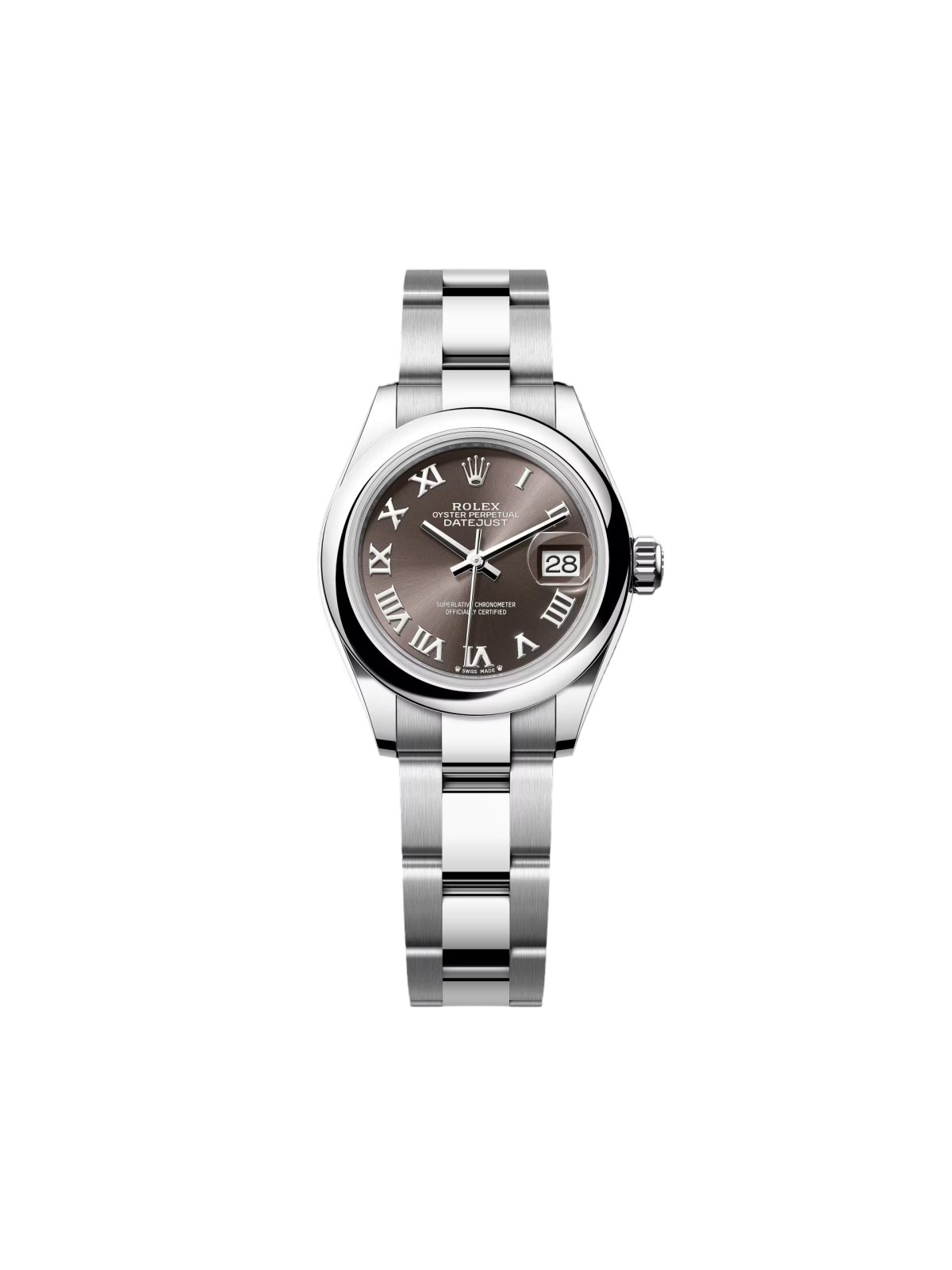 【Free Shipping】【Super Clone】RLX Lady-Datejust 28mm  m279160 Oyster Perpetual Dark Grey Dial Oyster Bracelet