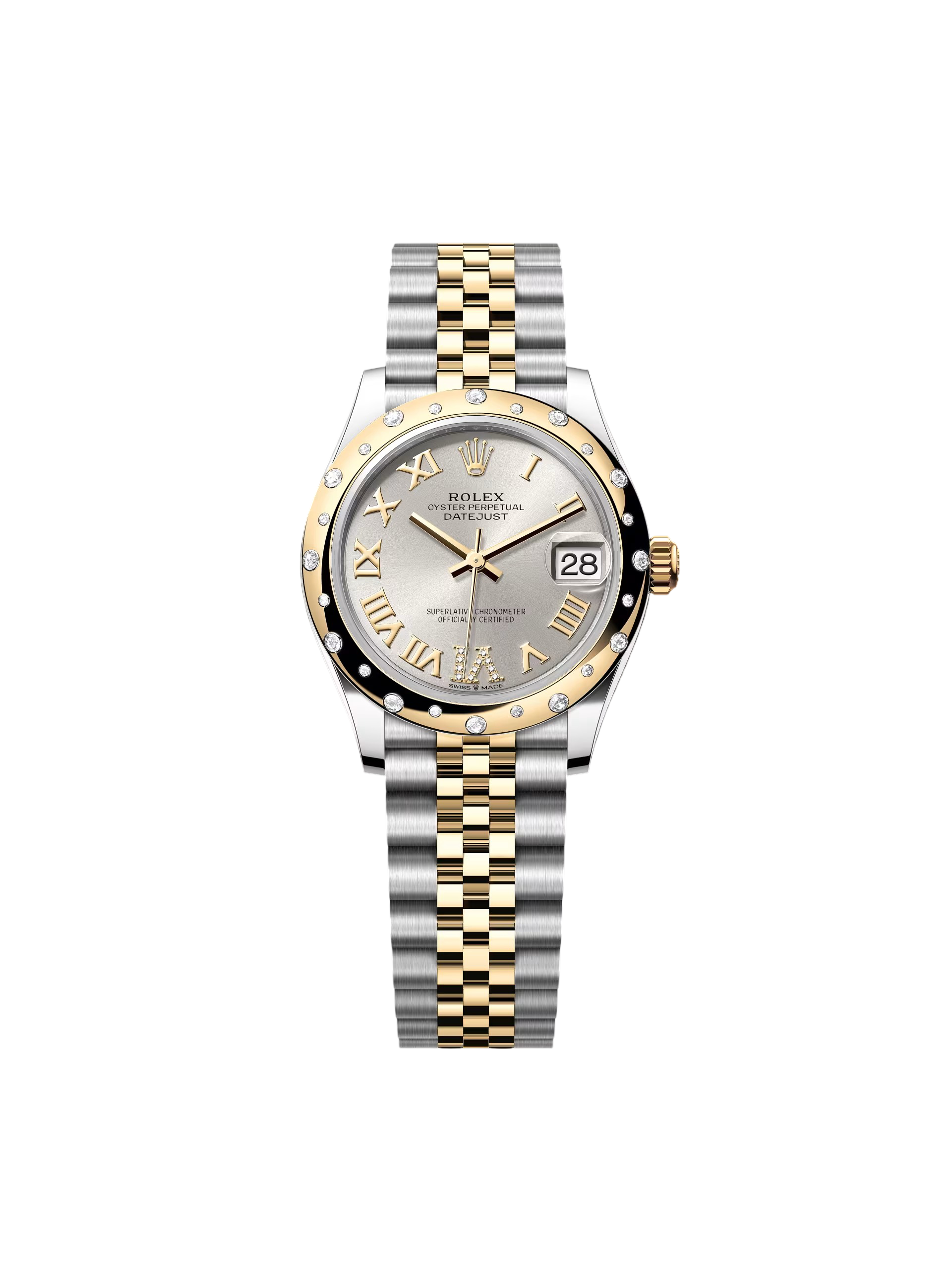 【Free Shipping】【Super Clone】RLX Datejust m278343-0003/0004 Silver Dial Yellow Rolesor Oyster Watch