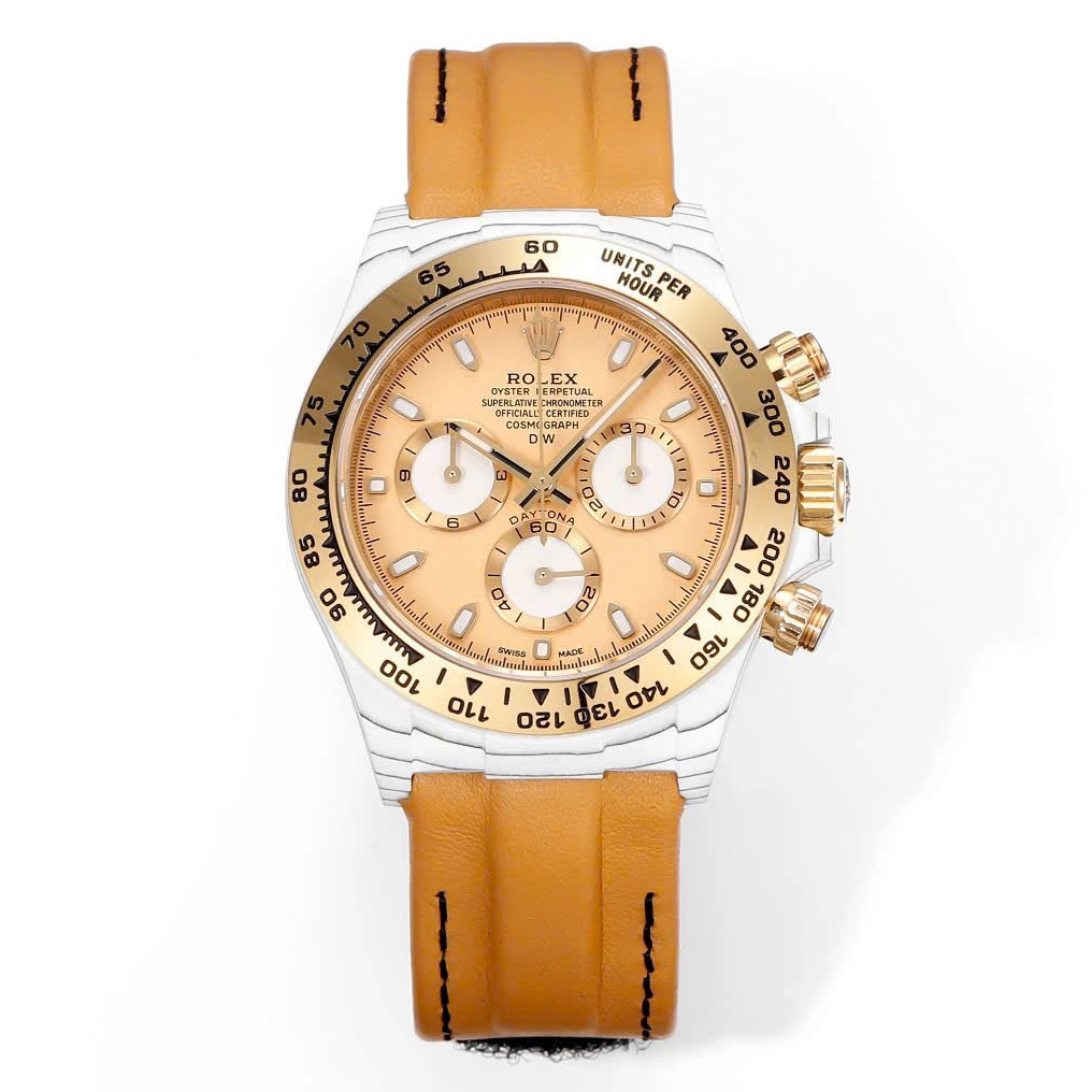 【Free Shipping】Rolex Cosmograph Daytona DIW Golden Essence 40mm Replica 1:1 – Top Quality Version