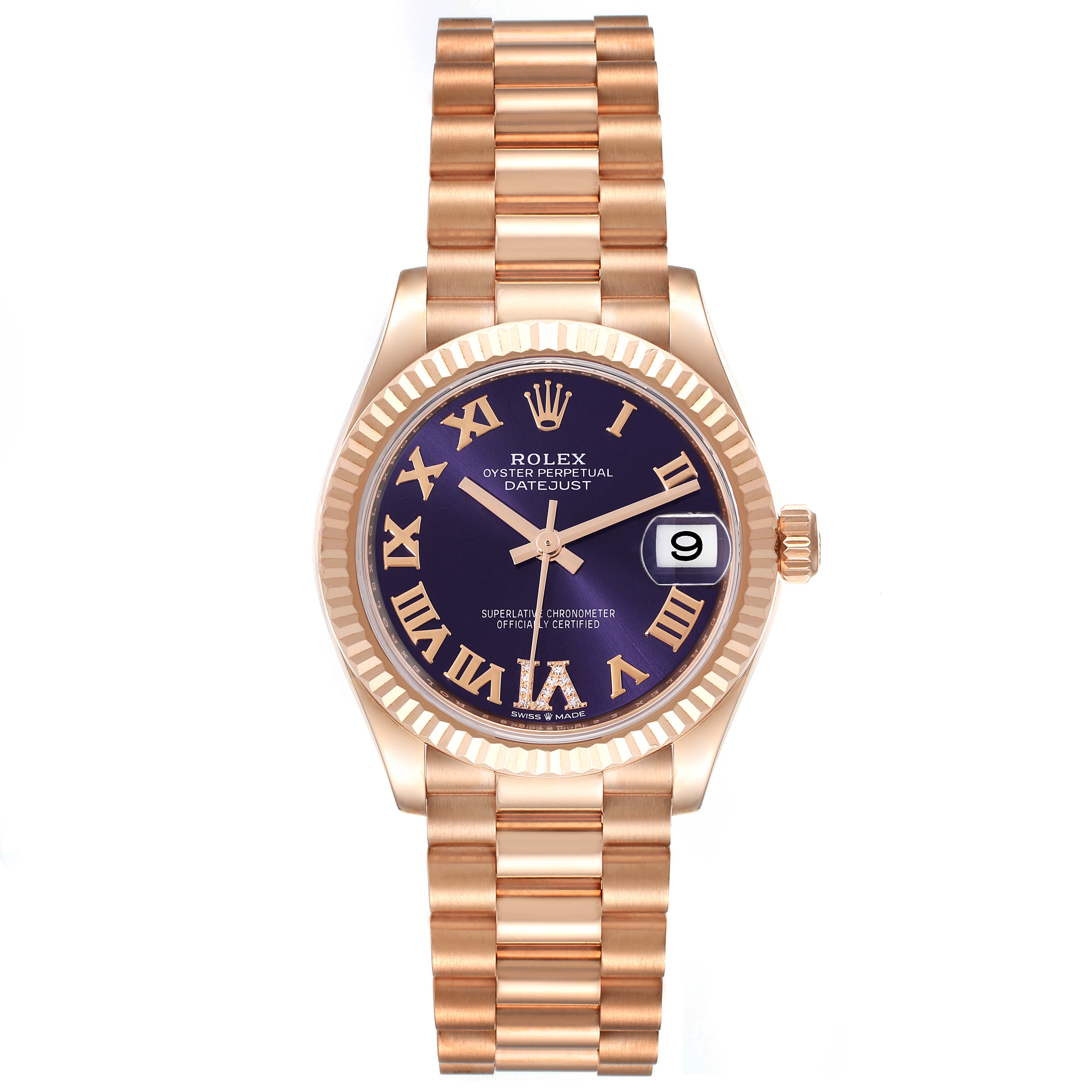 【Free Shipping】【Super Clone】RLX Datejust m278275-0029 Aubergine Dial 31mm