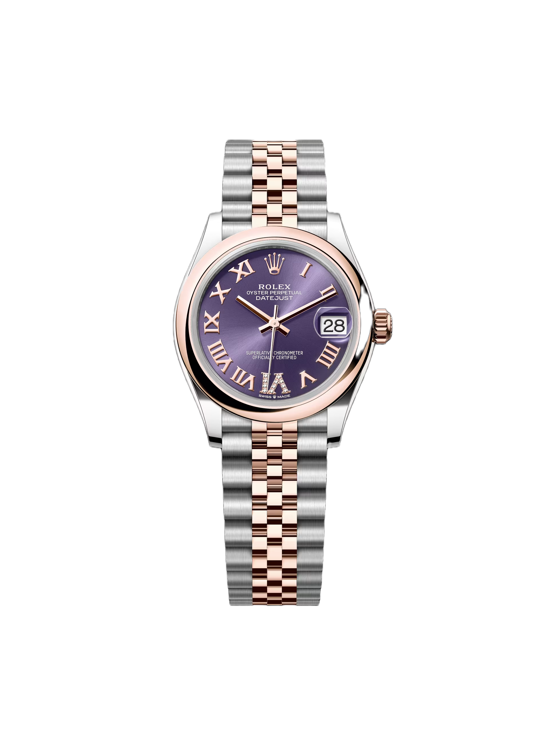 【Free Shipping】【Super Clone】RLX Datejust m278241-0019/0020 Aubergine 31mm Dial Oyster Bracelet Watch