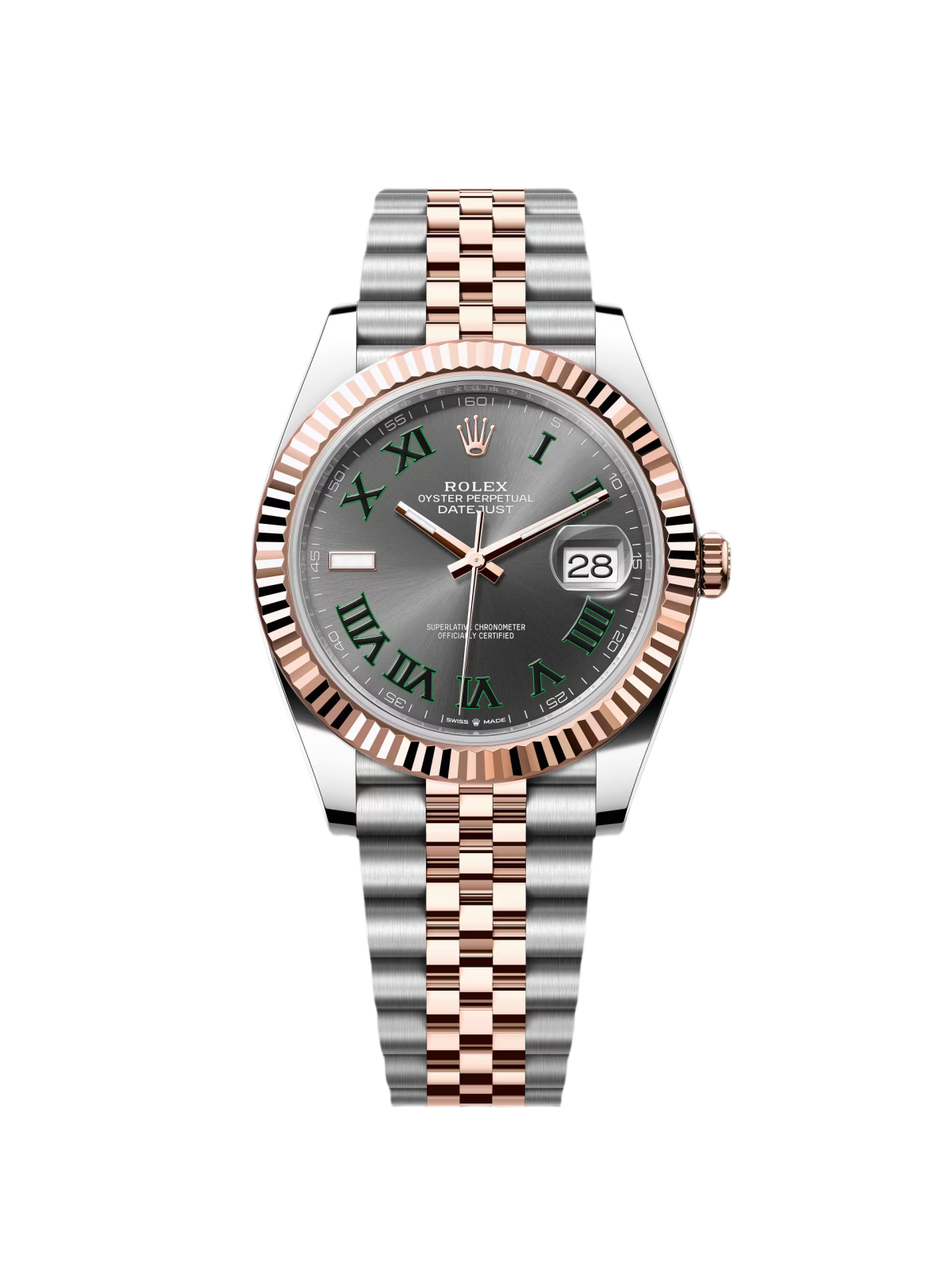 【Free Shipping】【Super Clone】RLX Datejust 41mm 126331 Oyster Band Steel and Everose Gold Men’s Watch