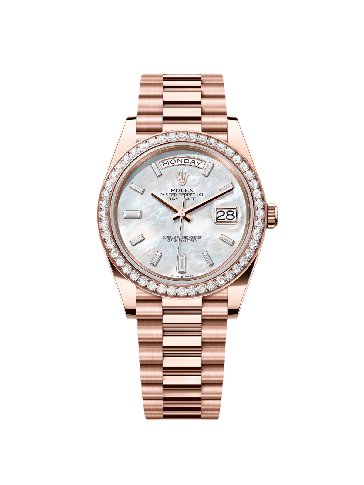 【Free Shipping】【Super Clone】RLX  Day-Date Mother of Pearl Diamonds Dial  228345rbr-0026