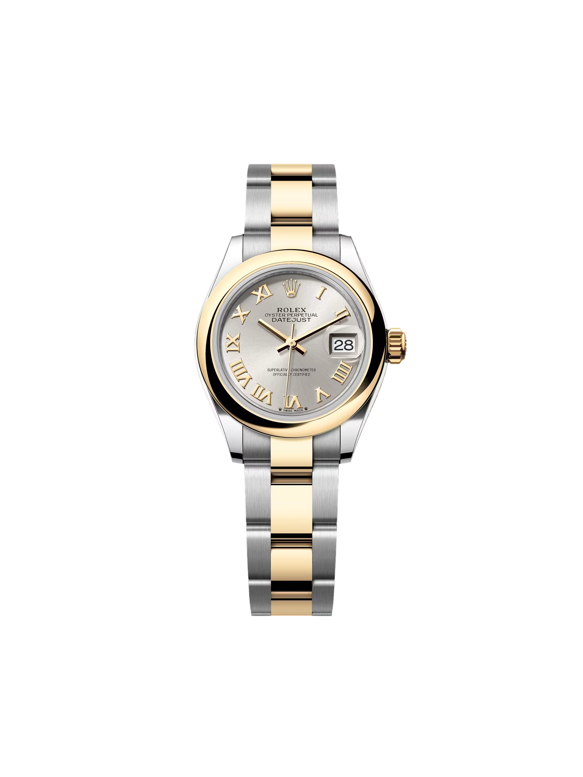 【Free Shipping】【Super Clone】RLX Lady-Datejust 28mm  279163 Silver Roman Dial Oyster Bracelet