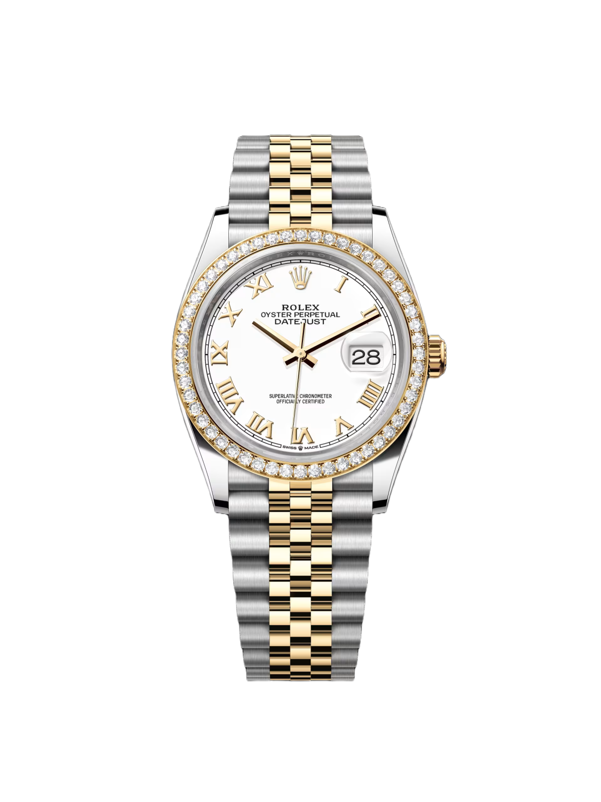 【Free Shipping】【Super Clone】RLX  Datejust 36mm 126283 White Dial Jubilee Bracelet Watch