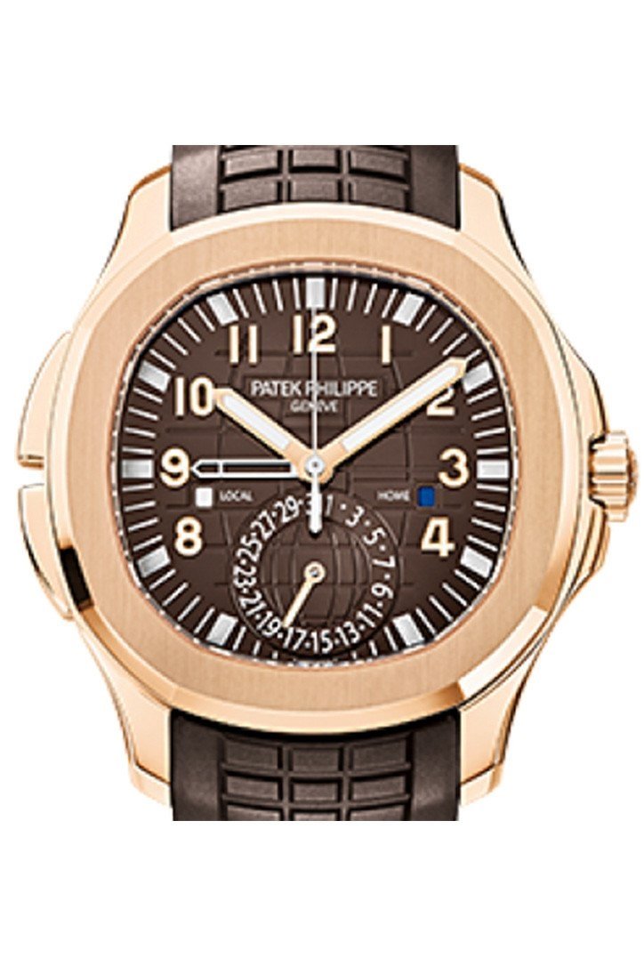 【Free Shipping】【Super Clone】Patek Philippe Aquanaut Brown Embossed Arabic Dial Rose Gold Composite Men's Watch 5164R-001