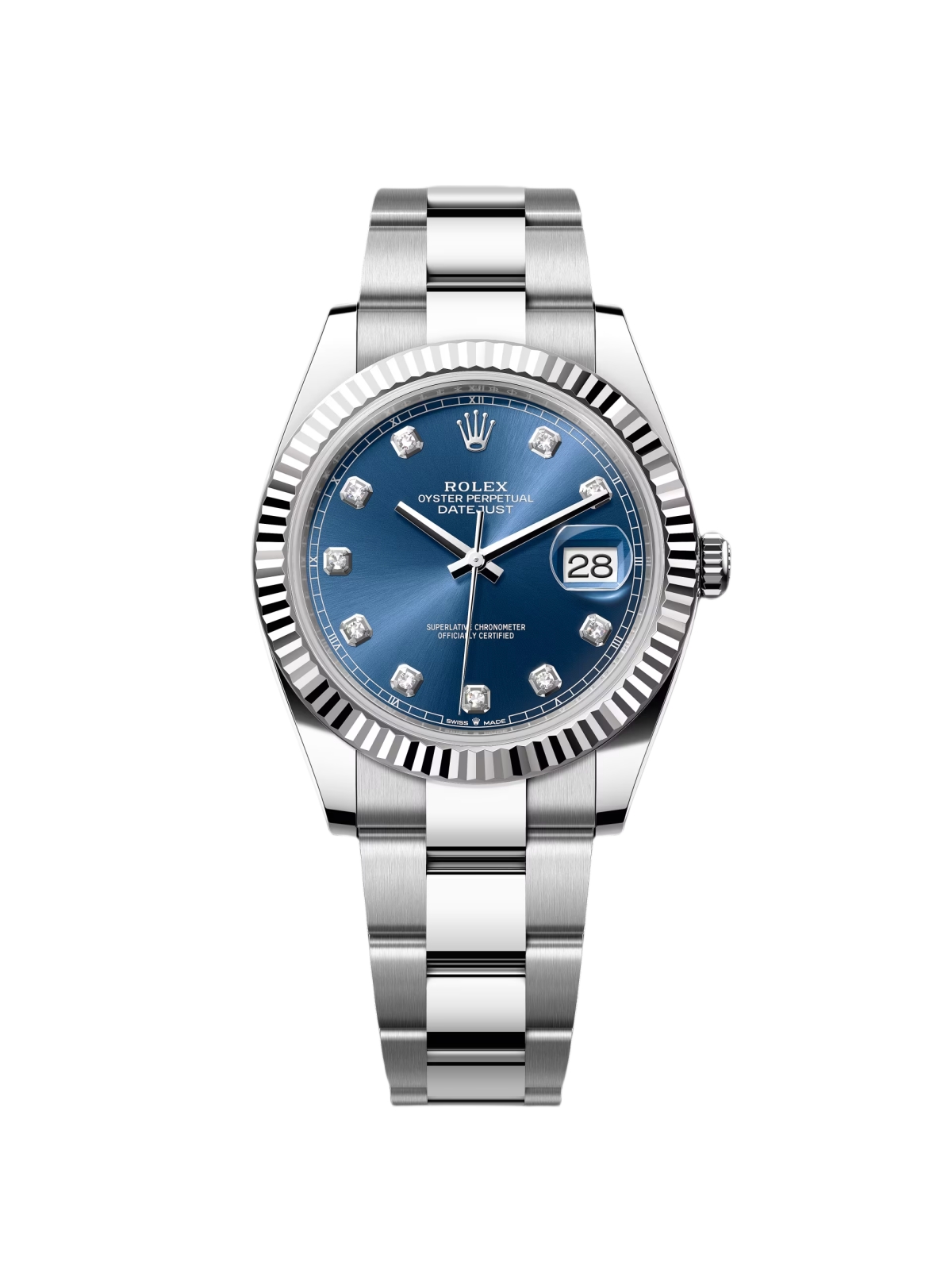 【Free Shipping】【Super Clone】RLX  Datejust 41mm 126334 Blue Diamond Oyster Stainless Steel Mens Watch