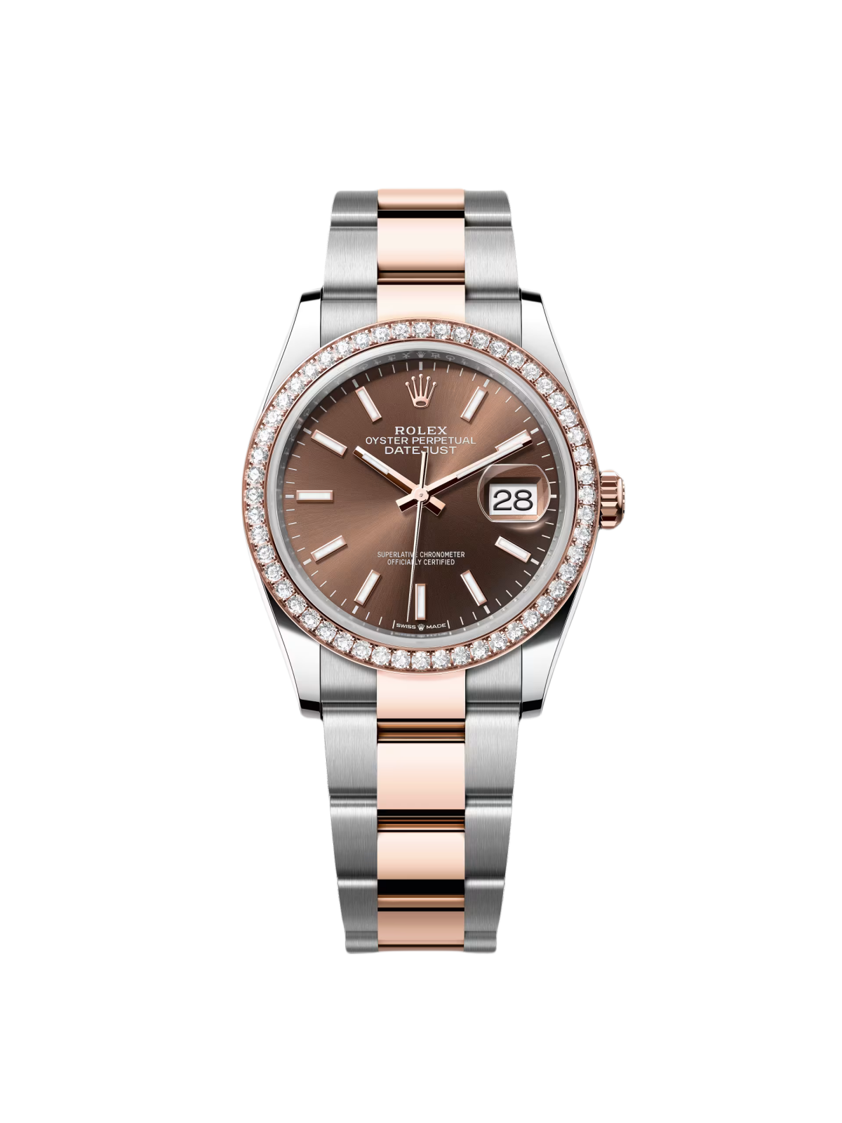 【Free Shipping】【Super Clone】RLX  Datejust 36mm 126281 Chocolate Dial Oyster Bracelet