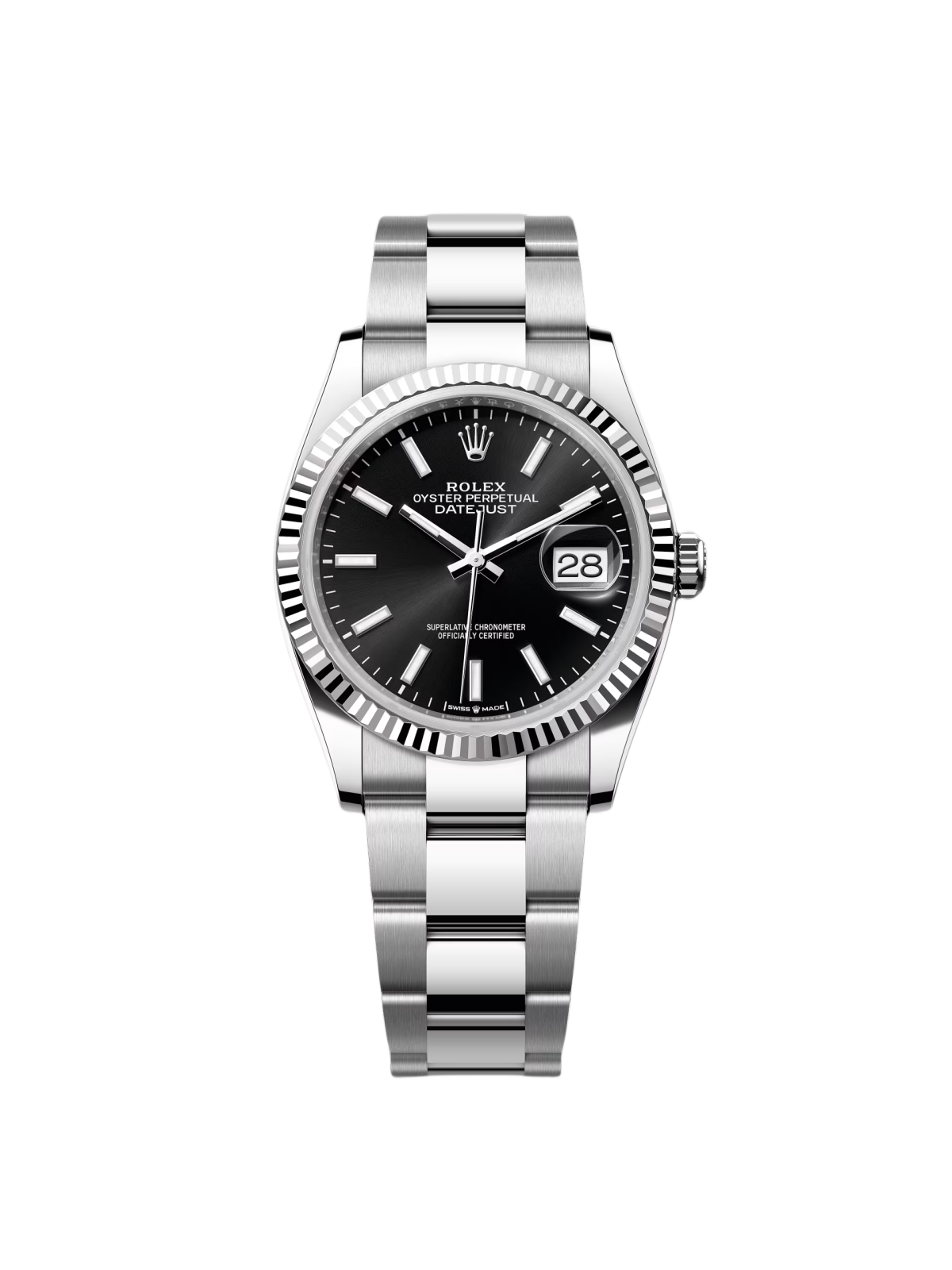 【Free Shipping】【Super Clone】 RLX  Datejust 36mm 126234 Black Index Jubilee Stainless Steel Mens Watch