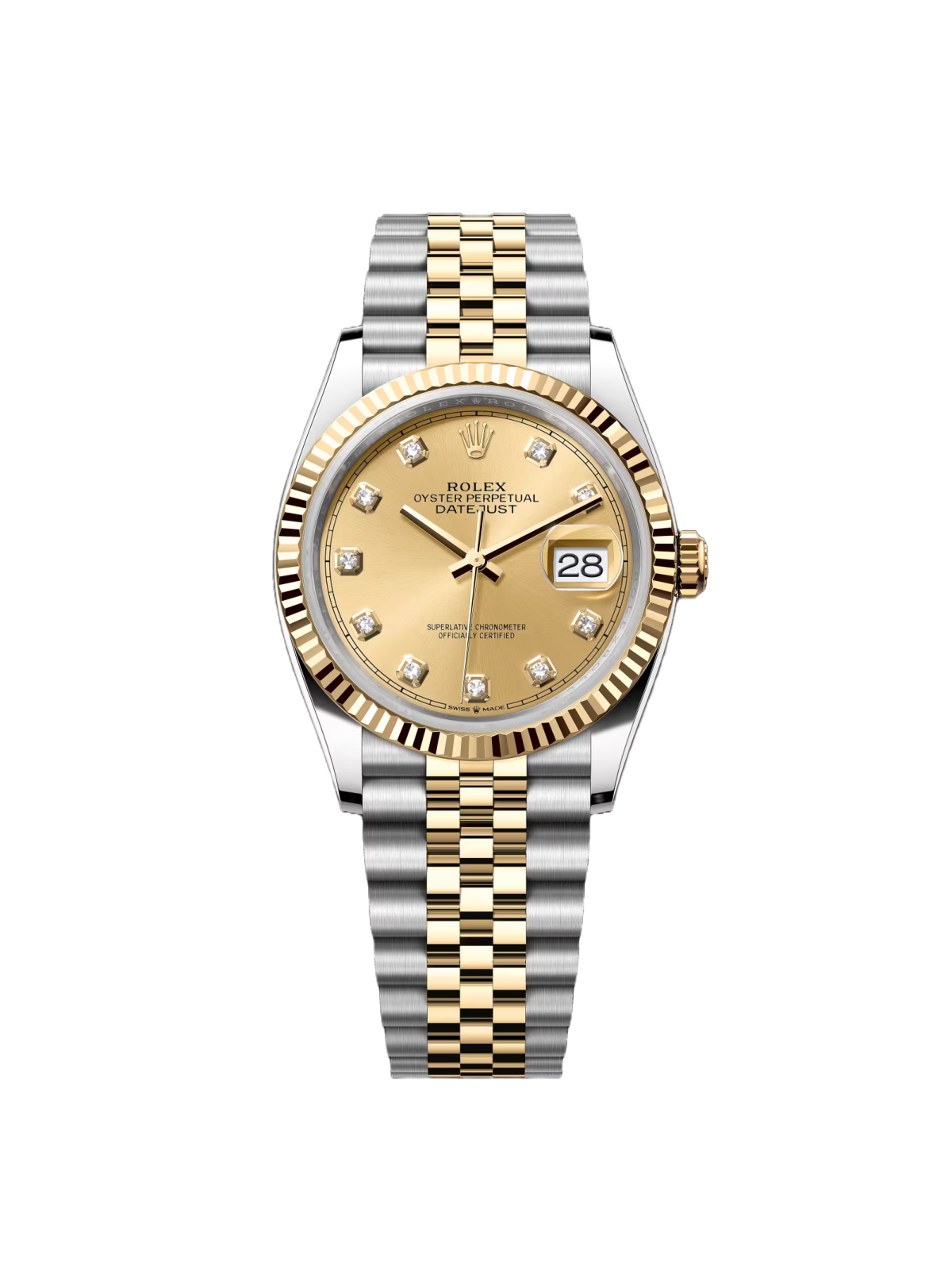 【Free Shipping】【Super Clone】RLX  Datejust 36mm 126233 Champagne Dial Jubilee Bracelet Watch