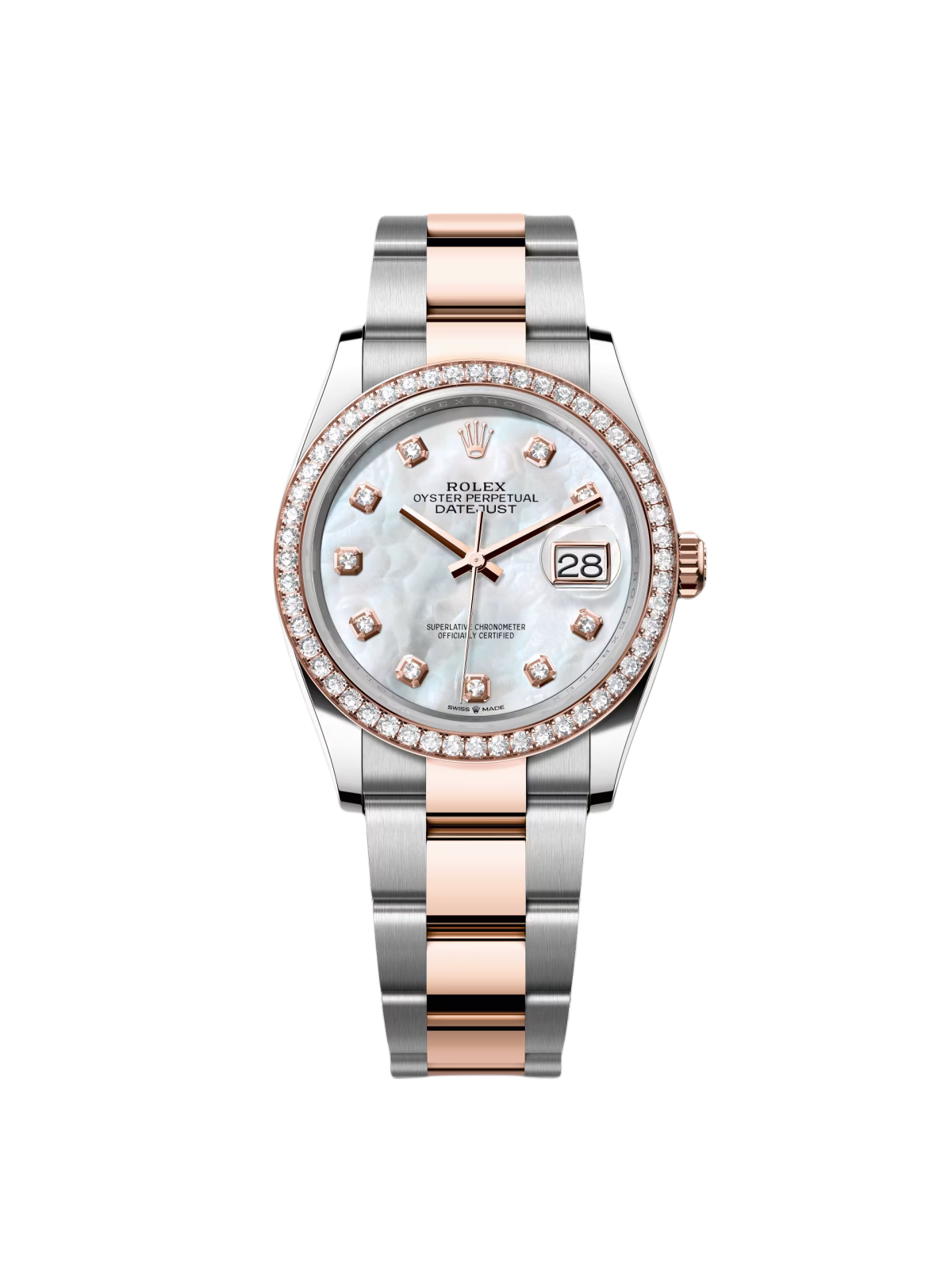 【Free Shipping】【Super Clone】RLX  Datejust 36mm 126281 Mother-of-Pearl Dial Jubilee Bracelet