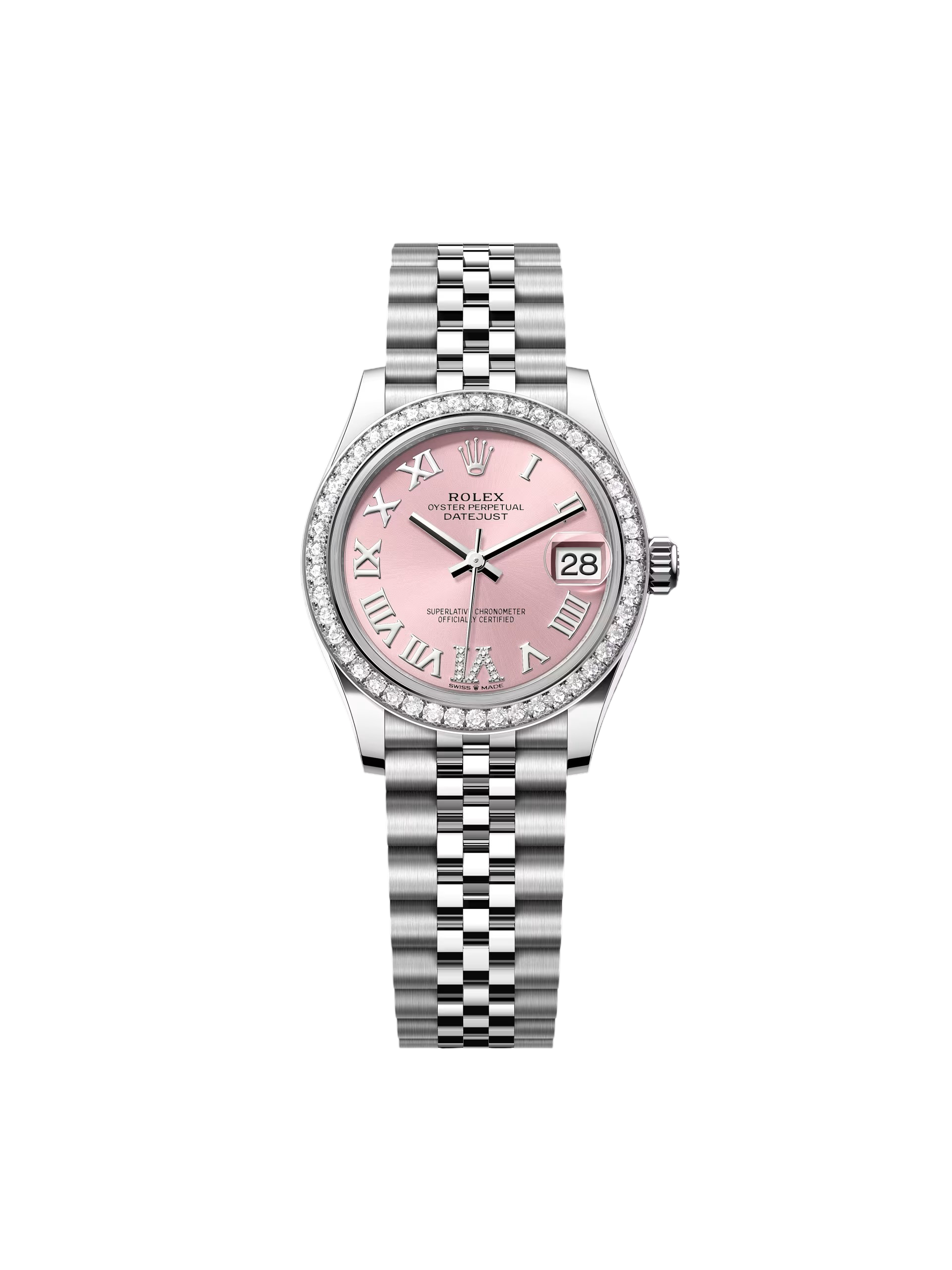 【Free Shipping】【Super Clone】RLX Datejust m278384RBR-0027/0028 Pink 31mm Dial Oyster Watch