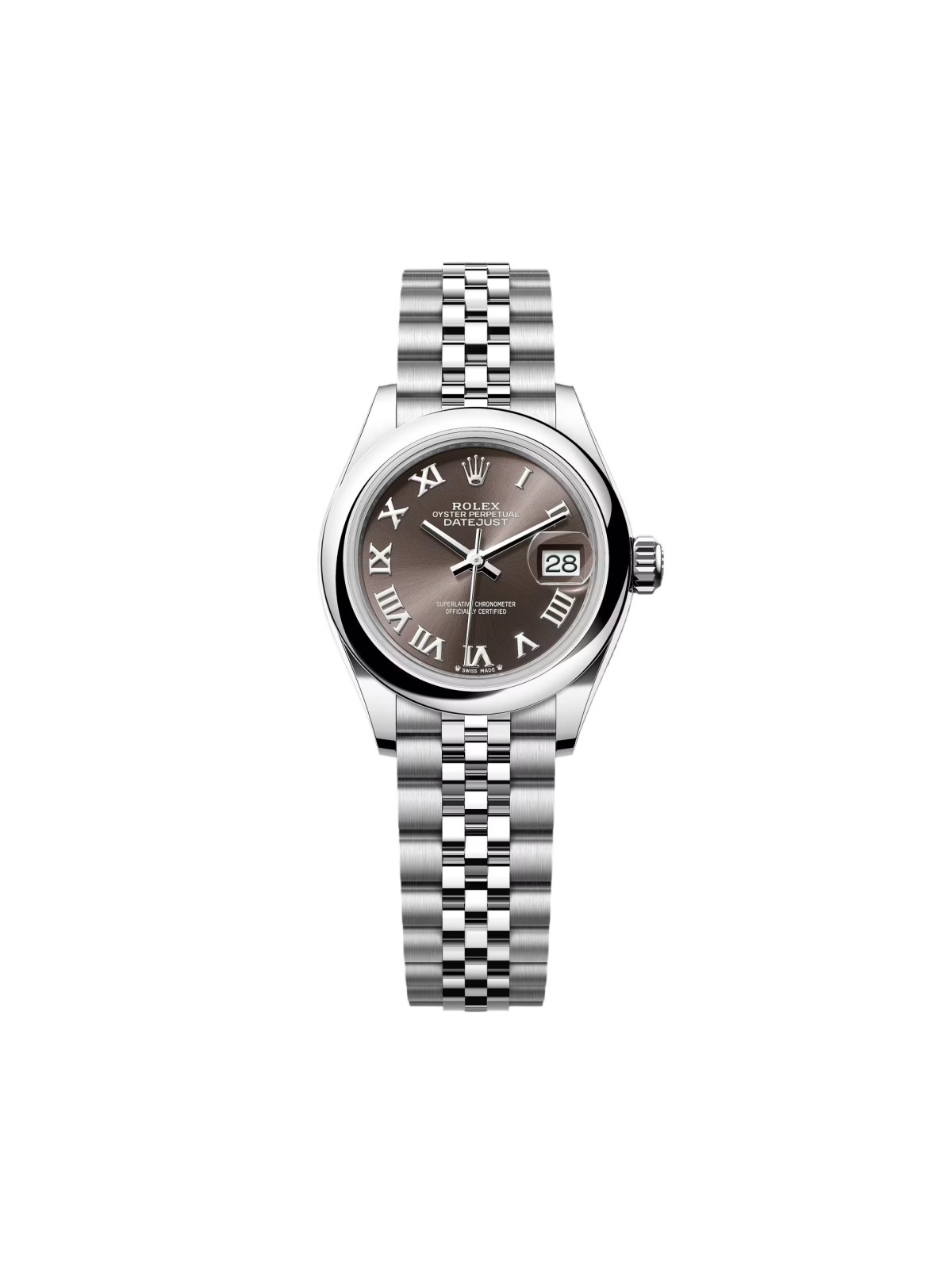 【Free Shipping】【Super Clone】RLX Lady-Datejust 28mm  m279160 Oyster Perpetual Dark Grey Dial Oyster Bracelet