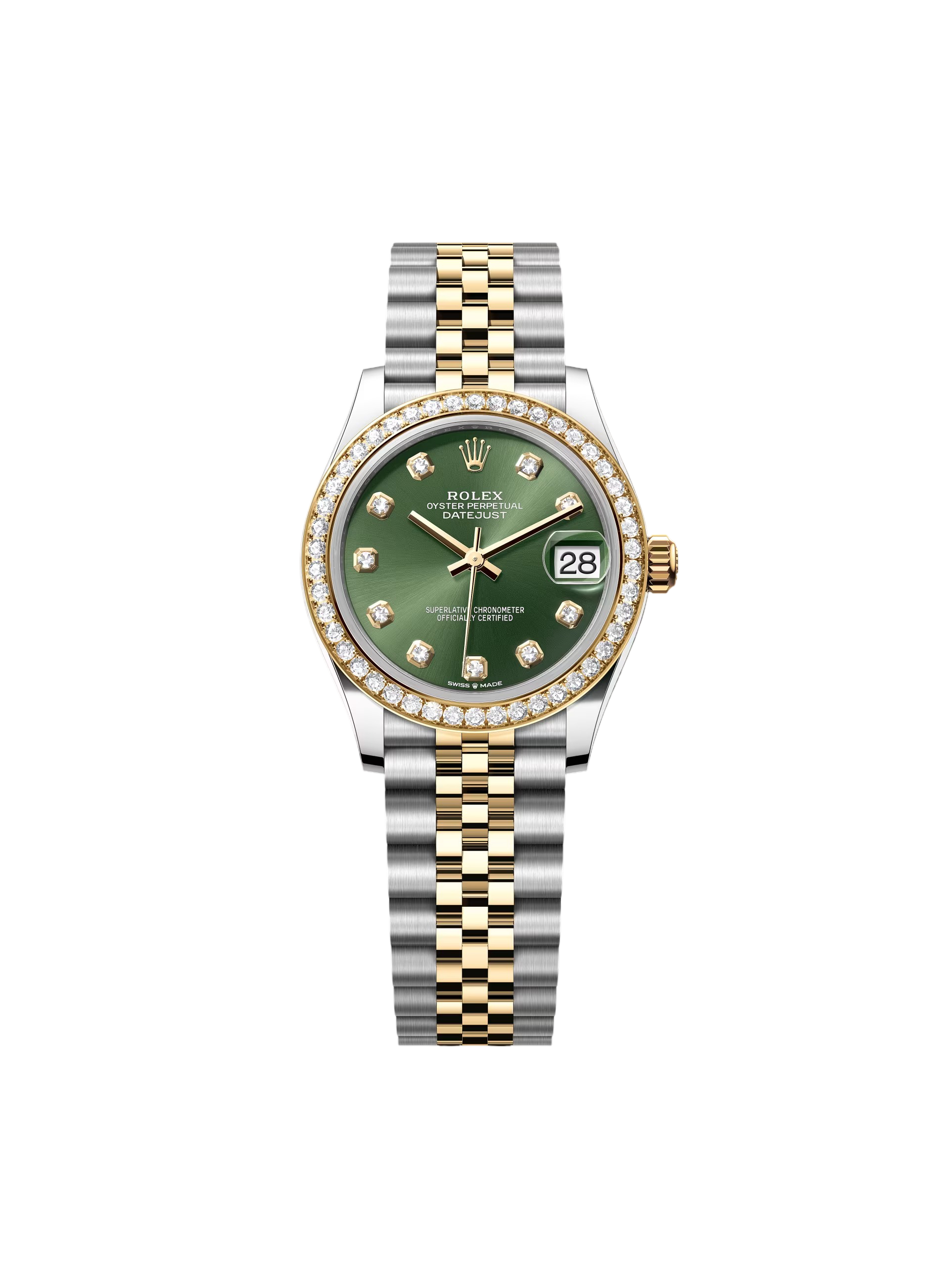 【Free Shipping】【Super Clone】RLX Datejust m278383RBR-0029/0030 31mm Olive Green Dial Oyster Bracelet