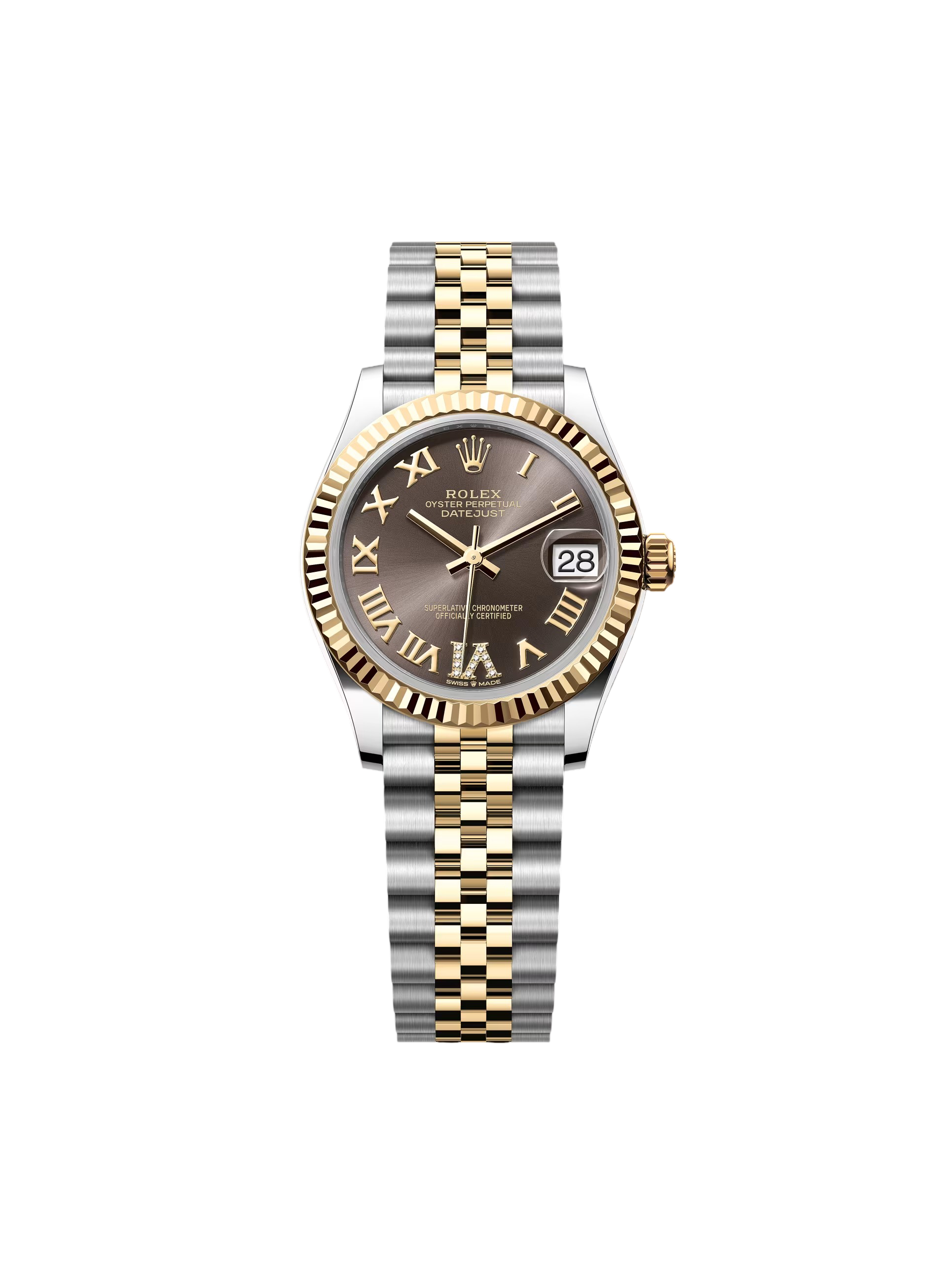 【Free Shipping】【Super Clone】RLX Datejust m278273-0017/0018 31mm Dark Grey Dial Stainless Steel and Yellow Gold Oyster Watch