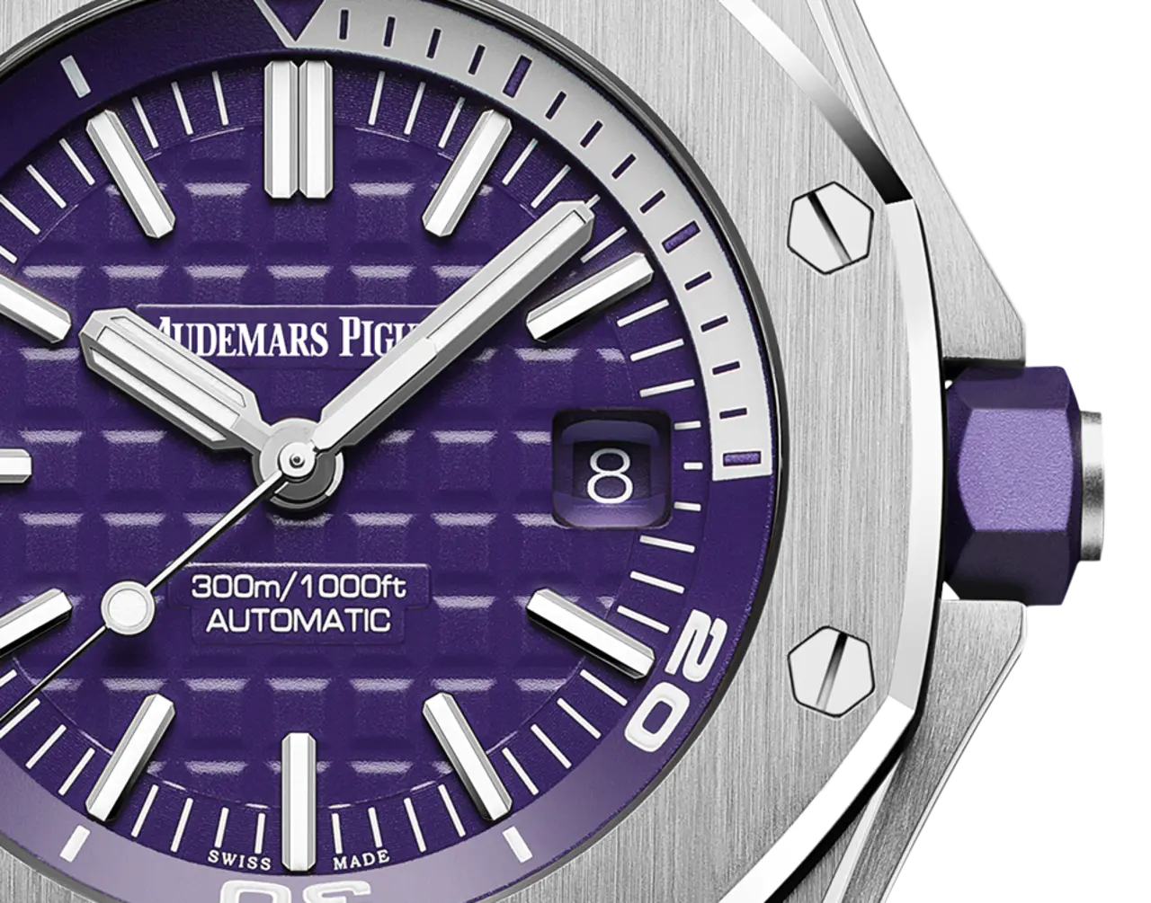 【Free Shipping】【Super Clone】A&P OFFSHORE DIVER Purple Dial 42mm