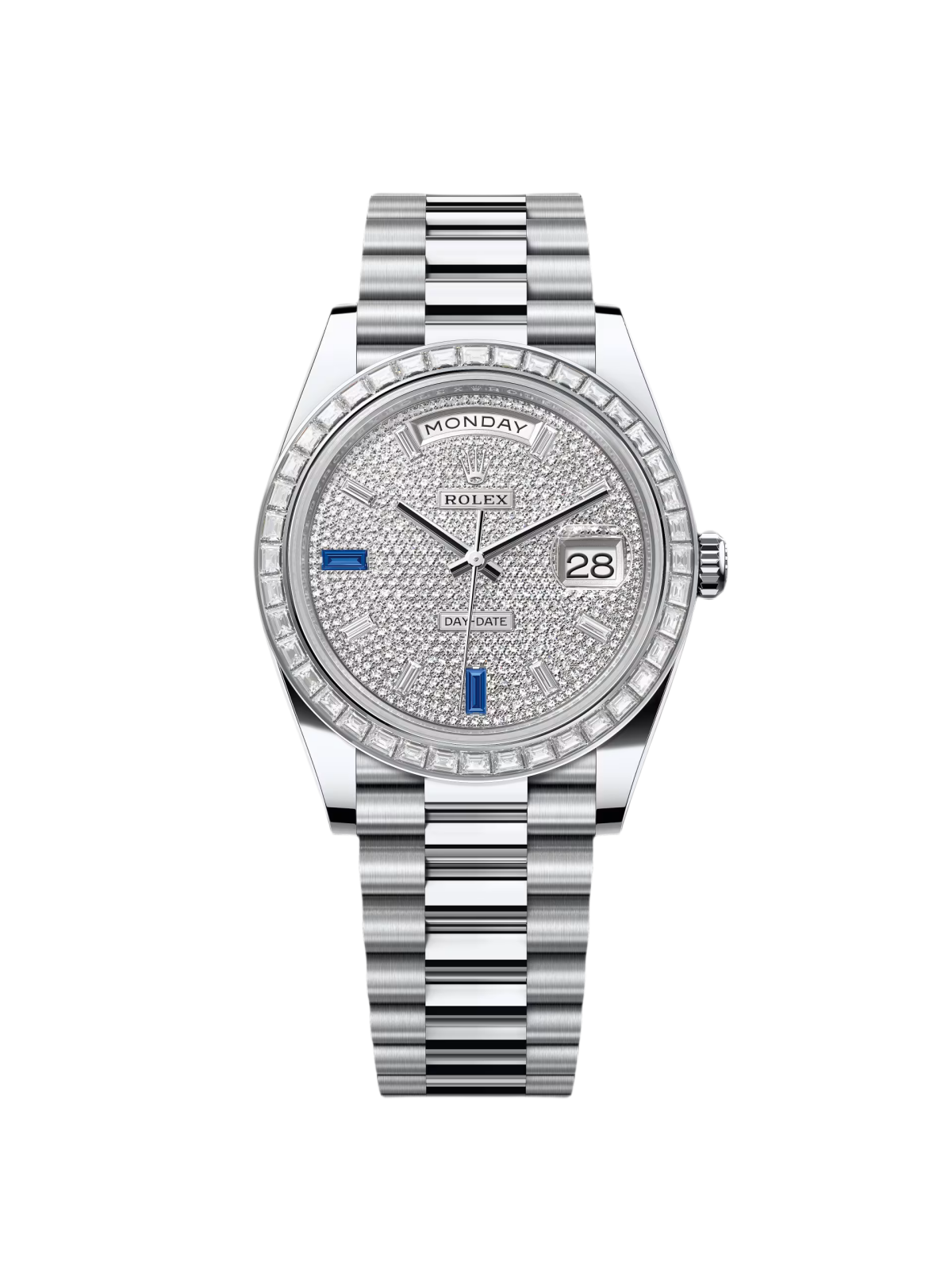 【Free Shipping】【Super Clone】RLX Day-Date 40mm 228396TBR-0021 Diamonds Sapphires Dial