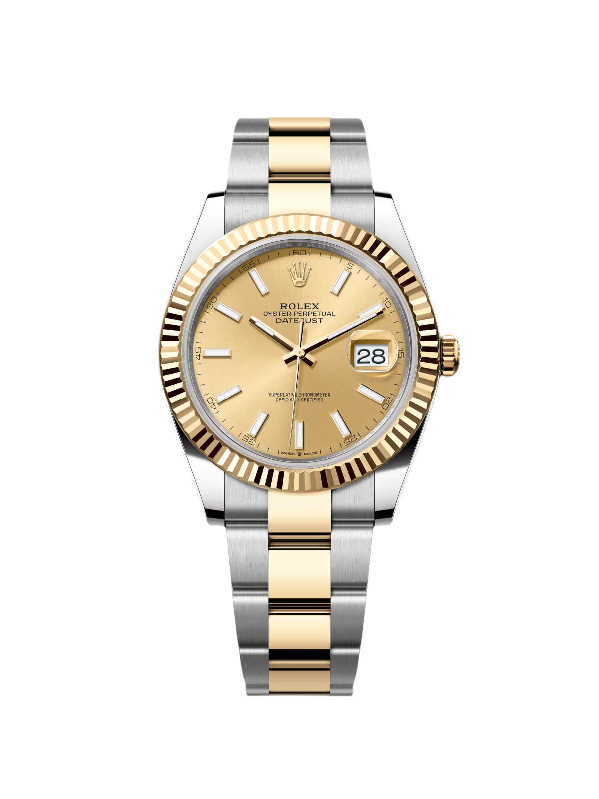 【Free Shipping】【Super Clone】RLX  Datejust 41mm 126333 Champagne Index Jubilee Steel and Yellow Gold Mens Watch
