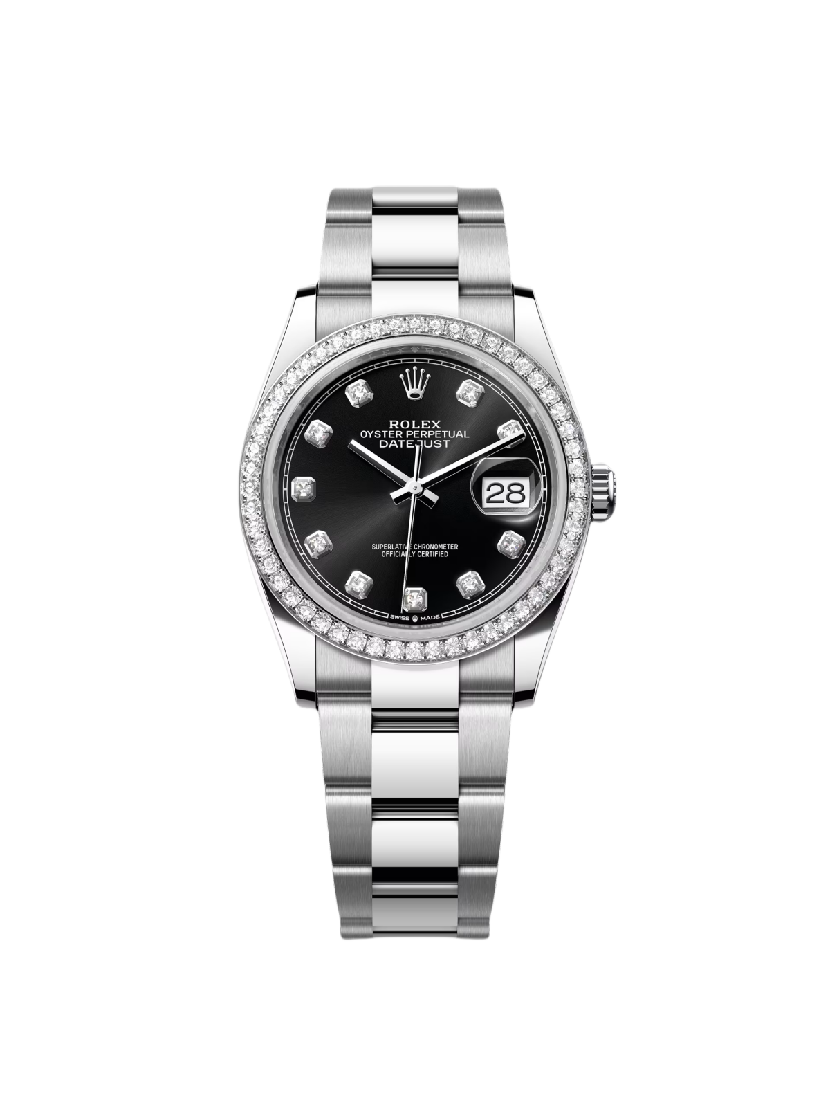 【Free Shipping】【Super Clone】RLX  Datejust 36mm 126284 Black Dial Jubilee bracelet