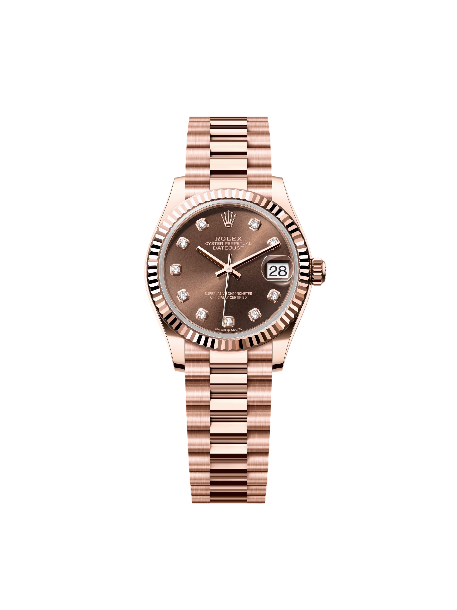 【Free Shipping】【Super Clone】RLX Datejust m278275-0010 Chocolate 31mm Dial